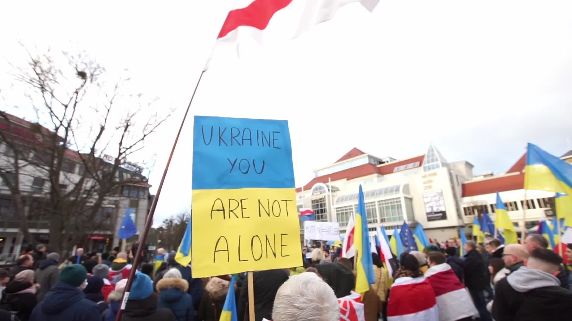 Protest Against Russian Agression In Sopot, Poland