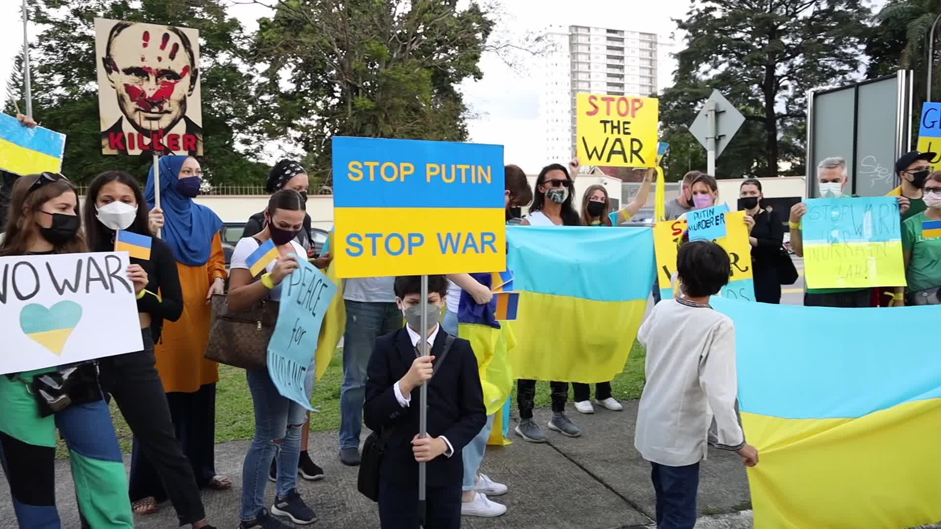 Protest against Russian invasion of Ukraine in Malaysia