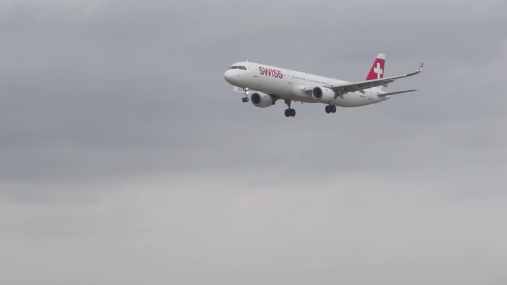 Aircraft landing at Barcelona airport