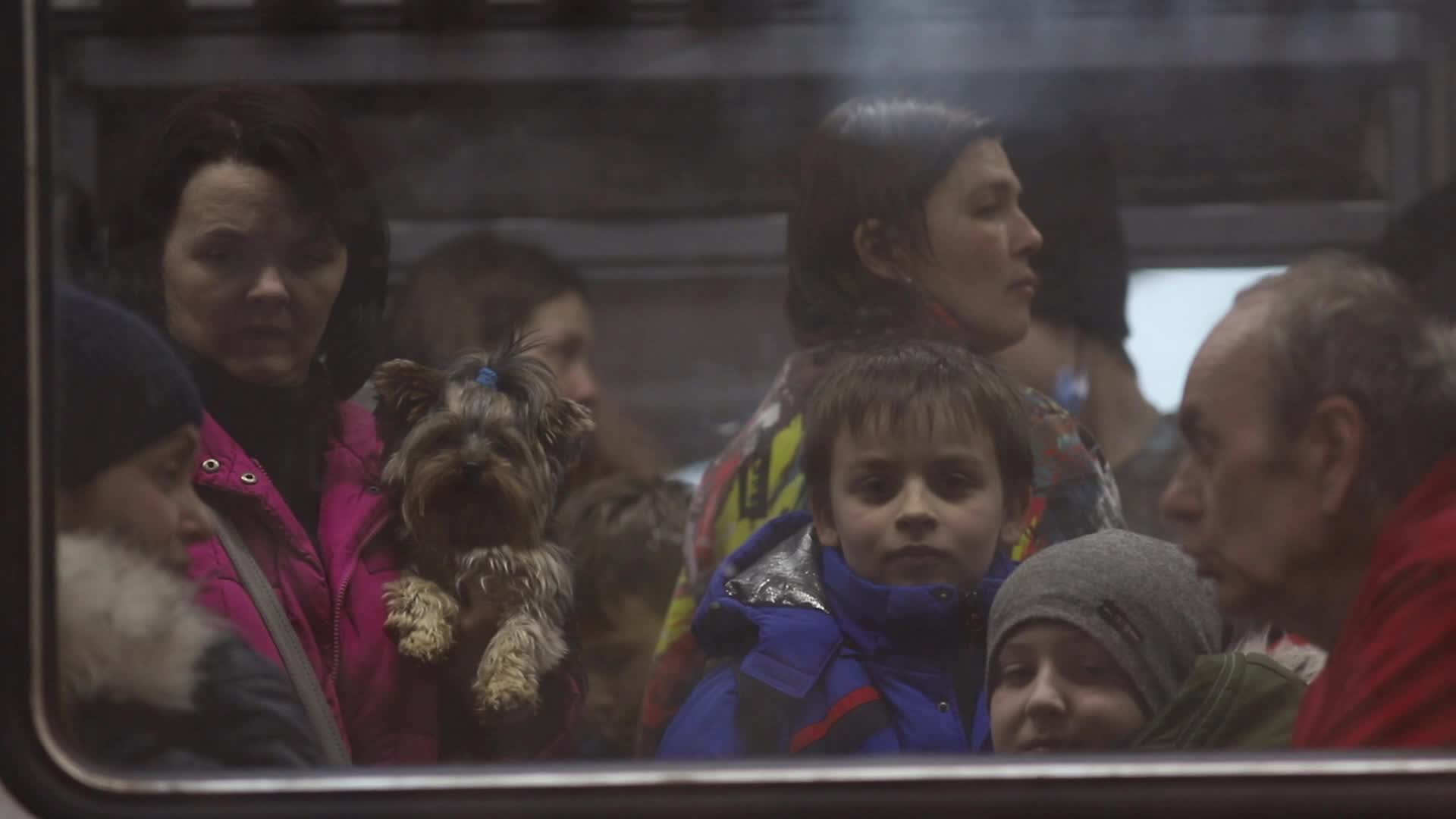 Refugees from Ukraine come to Przemyśl in Poland