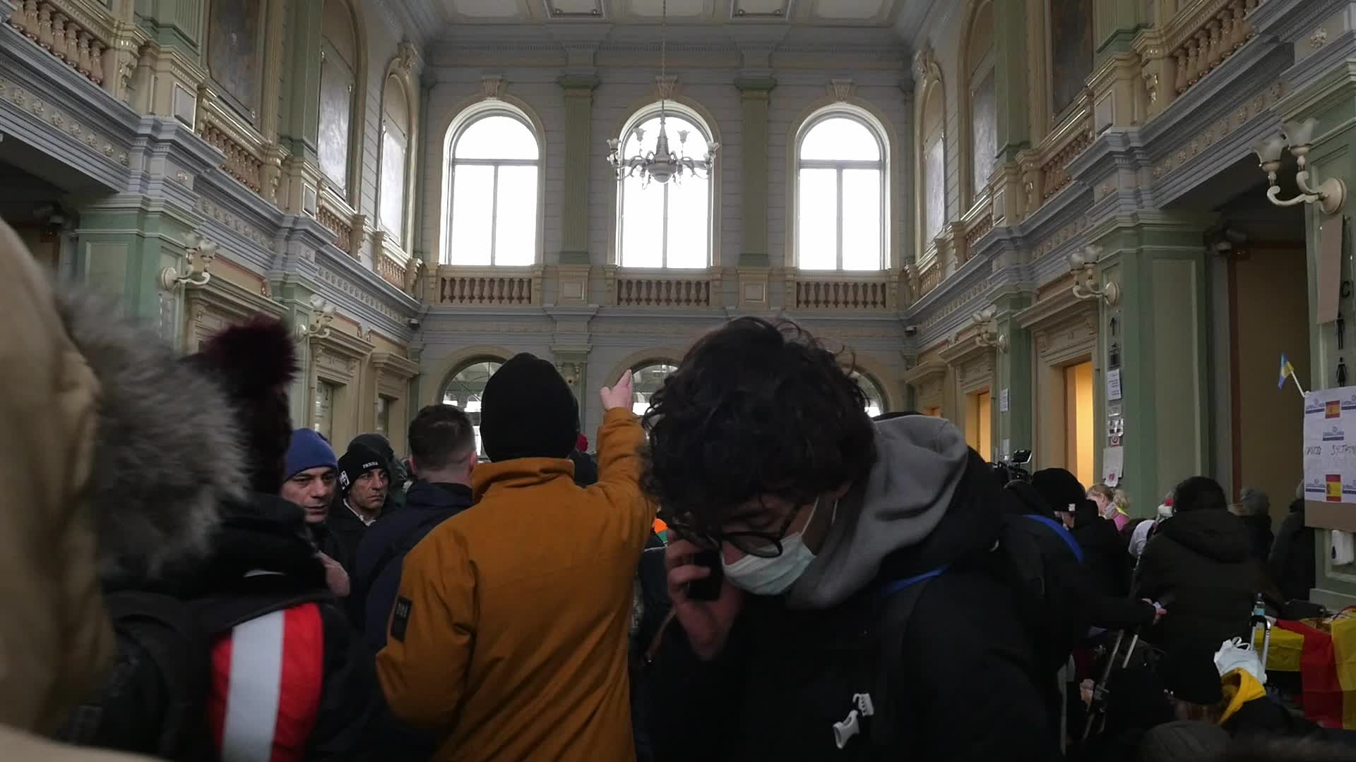 Refugees from Ukraine come to Przemyśl in Poland