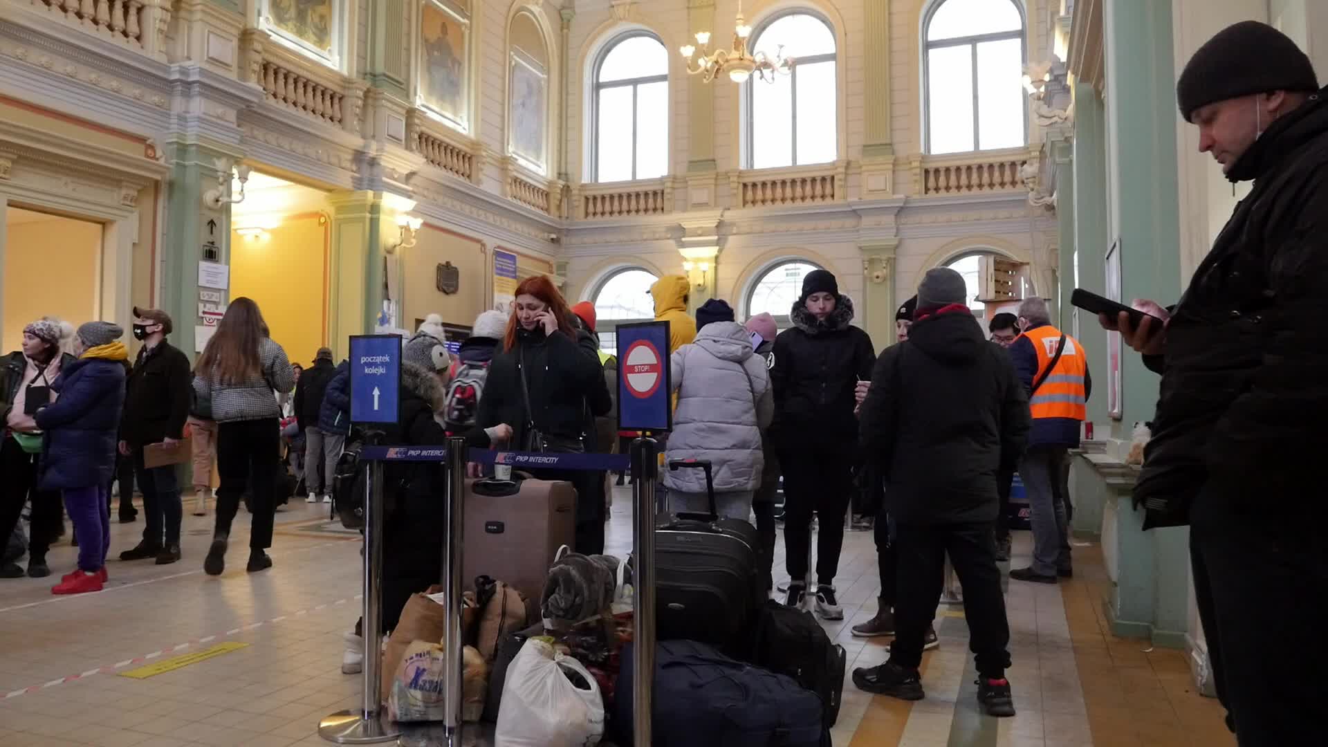 Refugees from Ukraine come to Przemyśl in Poland
