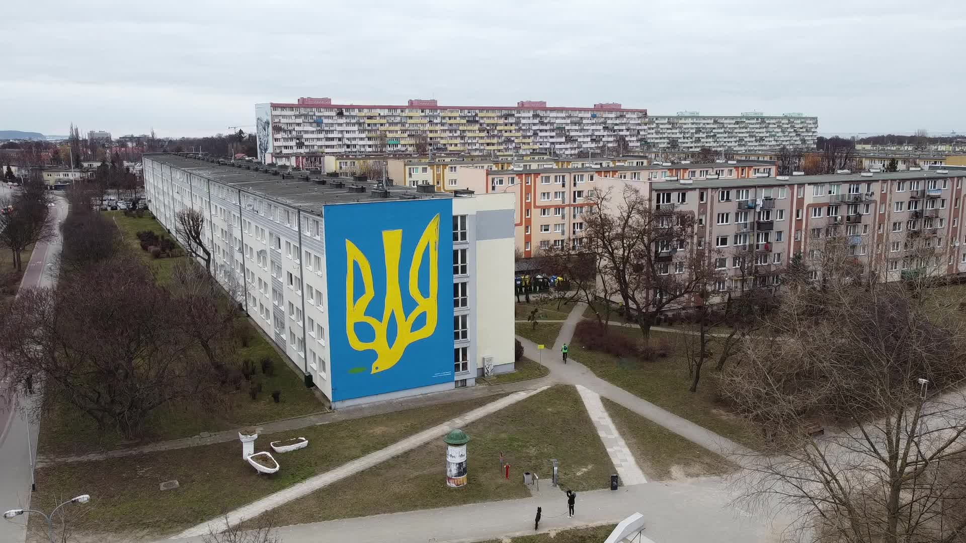 Dove Of Peace For Ukraine Mural In Gdansk, Poland
