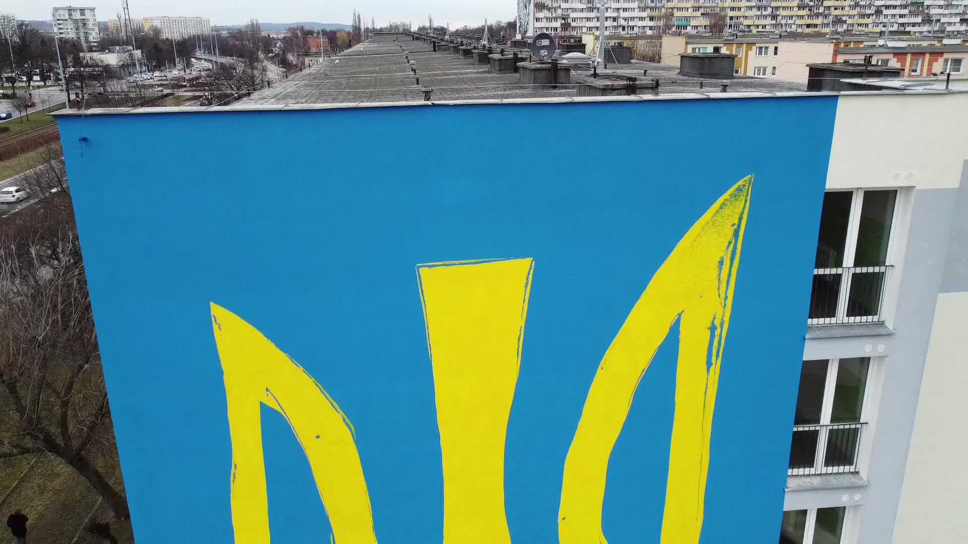 Dove Of Peace For Ukraine Mural In Gdansk, Poland