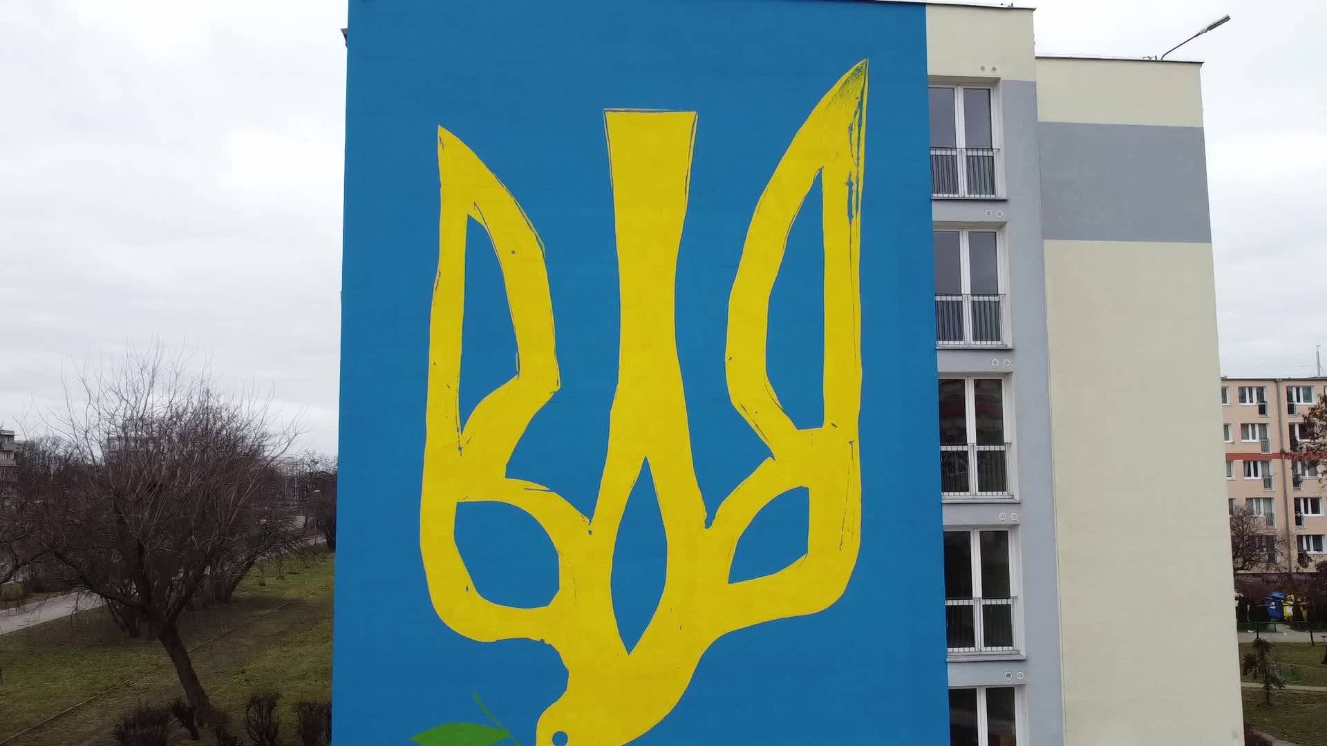 Dove Of Peace For Ukraine Mural In Gdansk, Poland