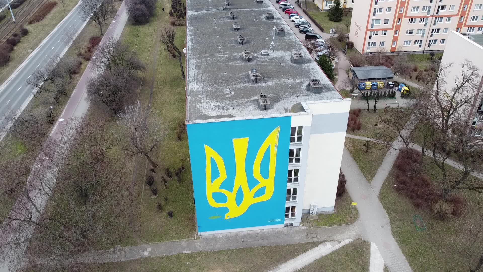 Dove Of Peace For Ukraine Mural In Gdansk, Poland