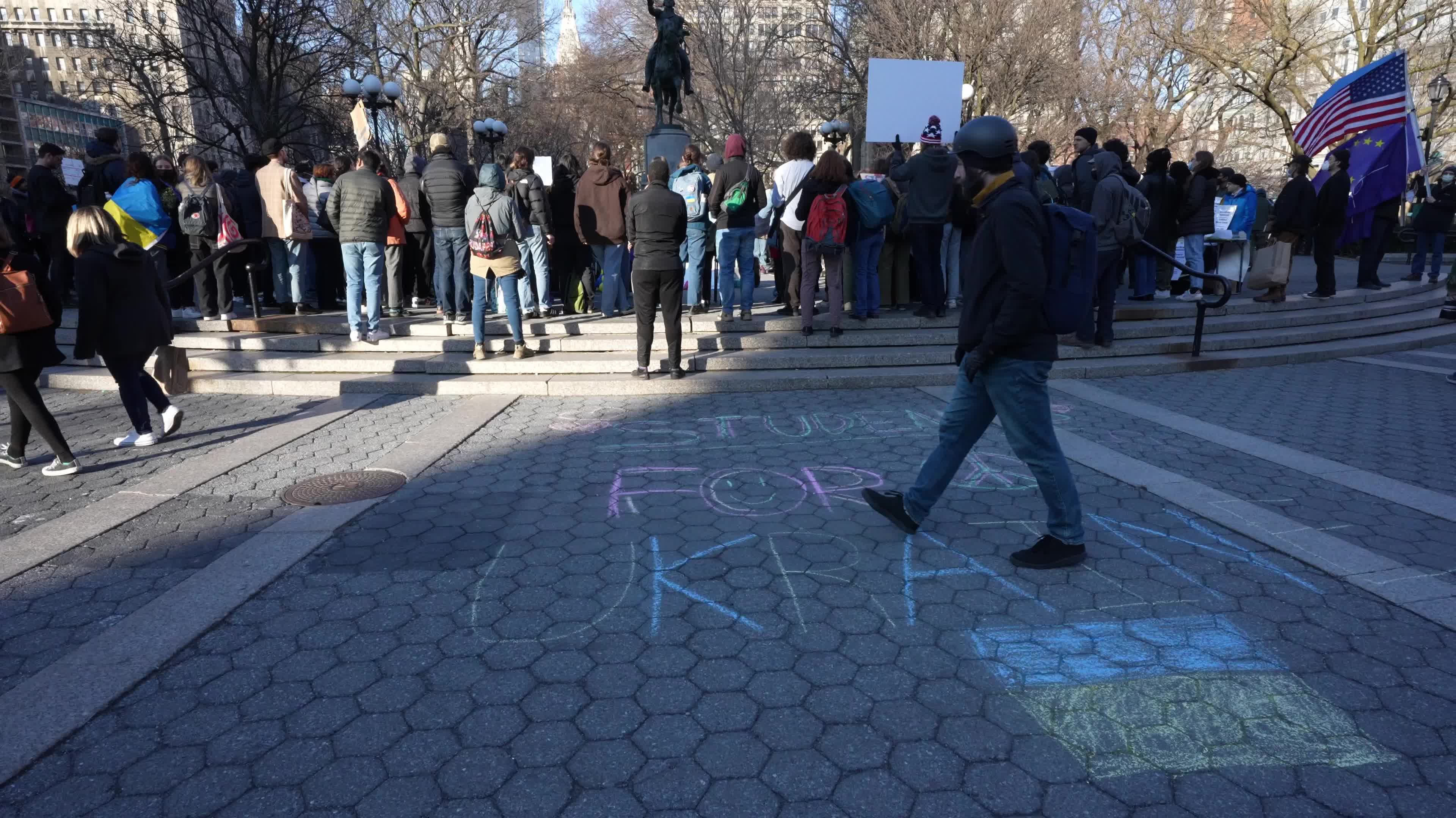 Stand With Ukraine Protest by Students