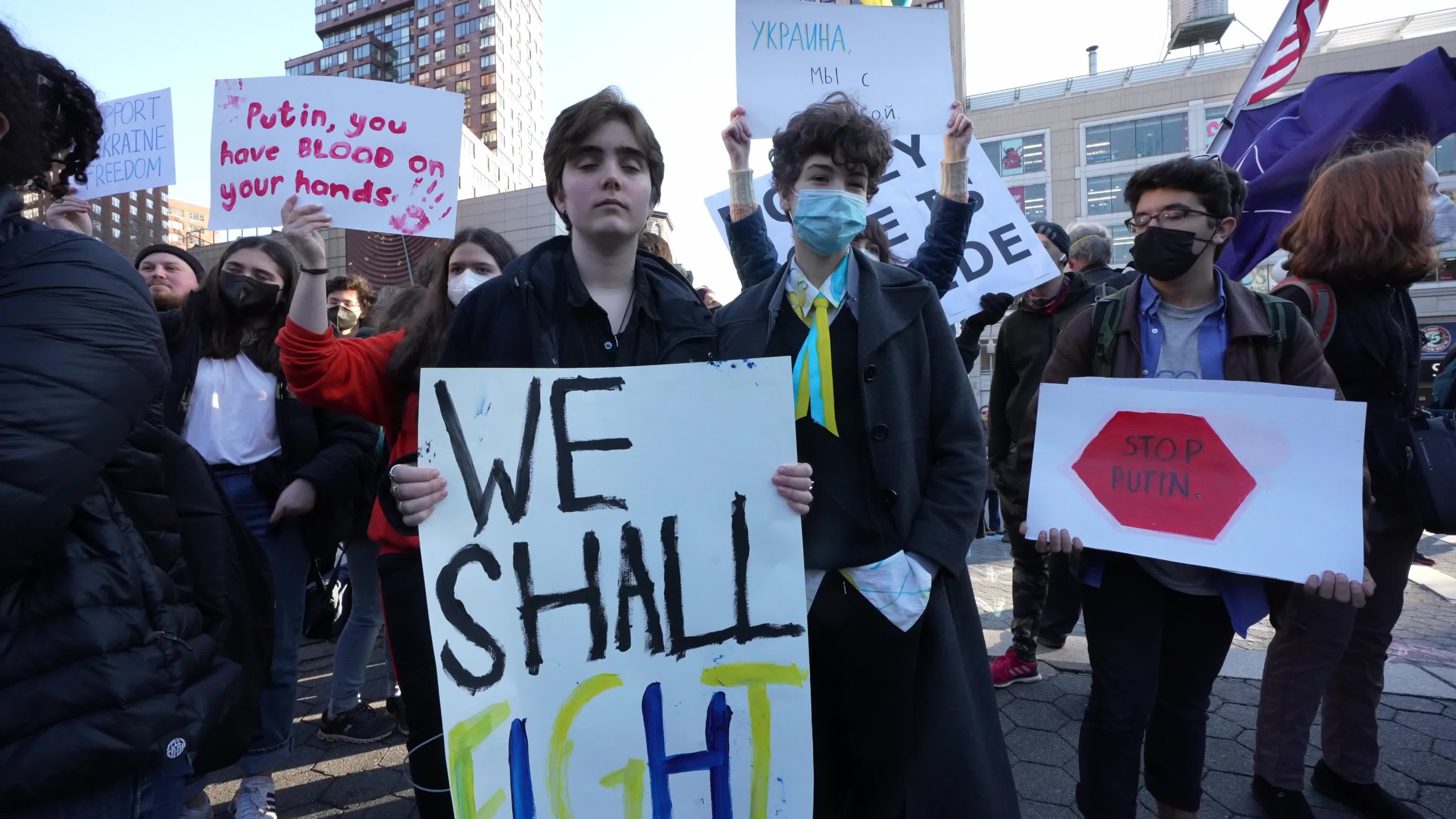 Stand With Ukraine Protest by Students