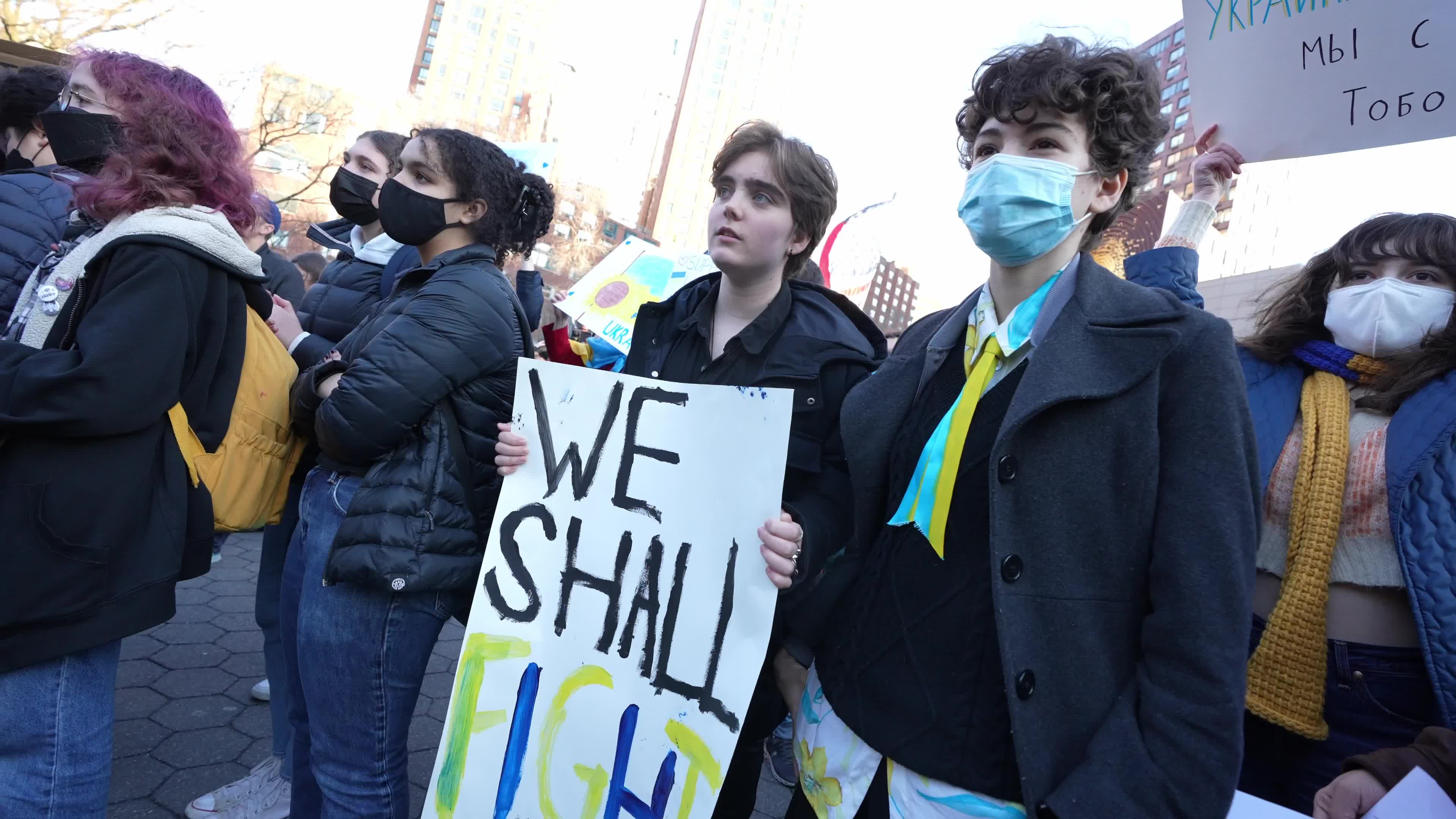 Stand With Ukraine Protest by Students