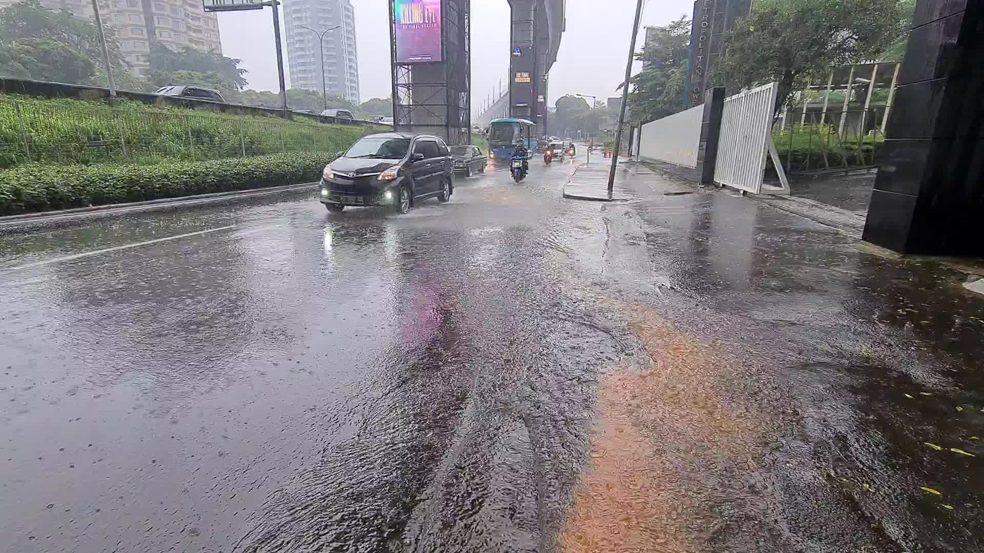 Heavy rain in Jakarta, Indonesia
