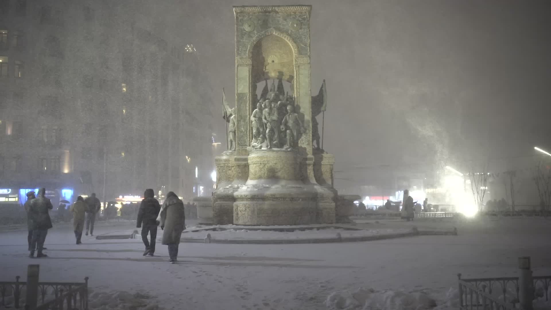 Snowfall in Istanbul