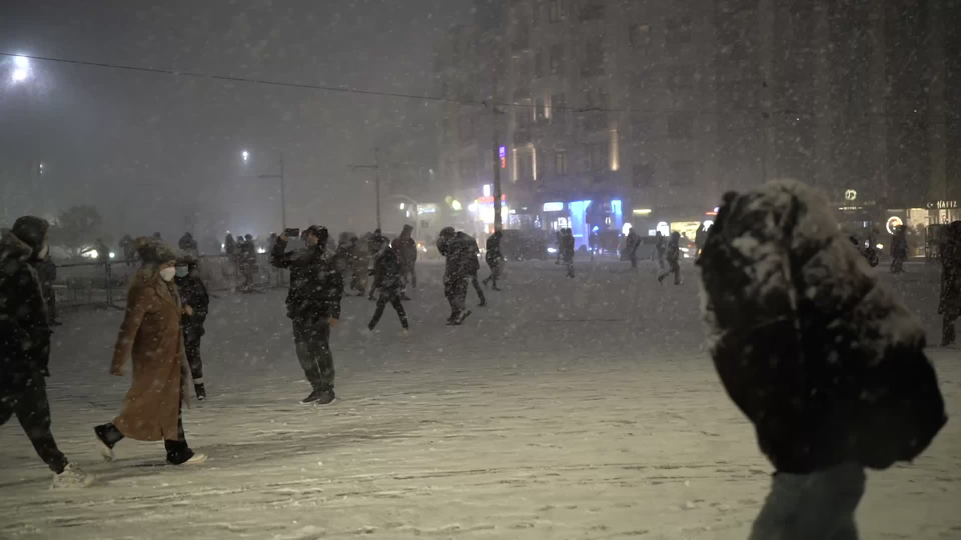 Snowfall in Istanbul
