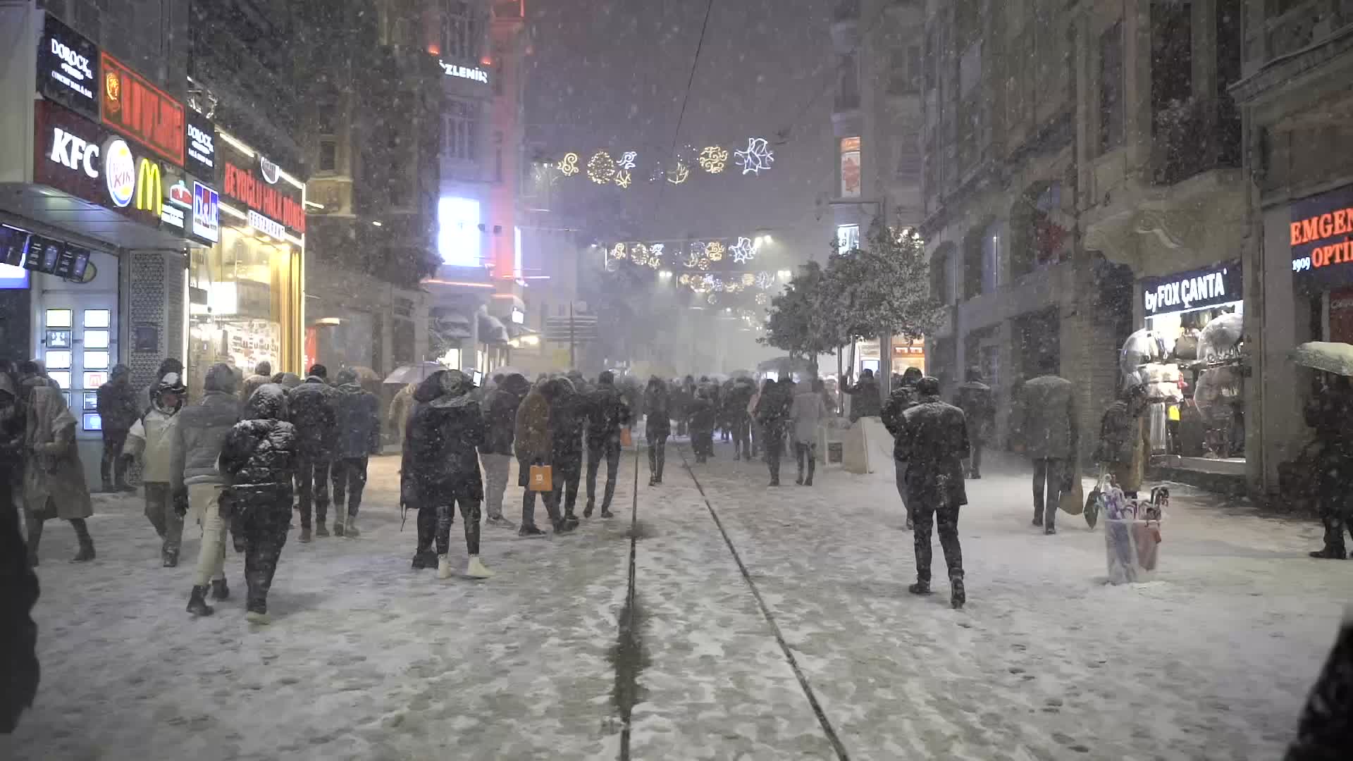 Snowfall in Istanbul