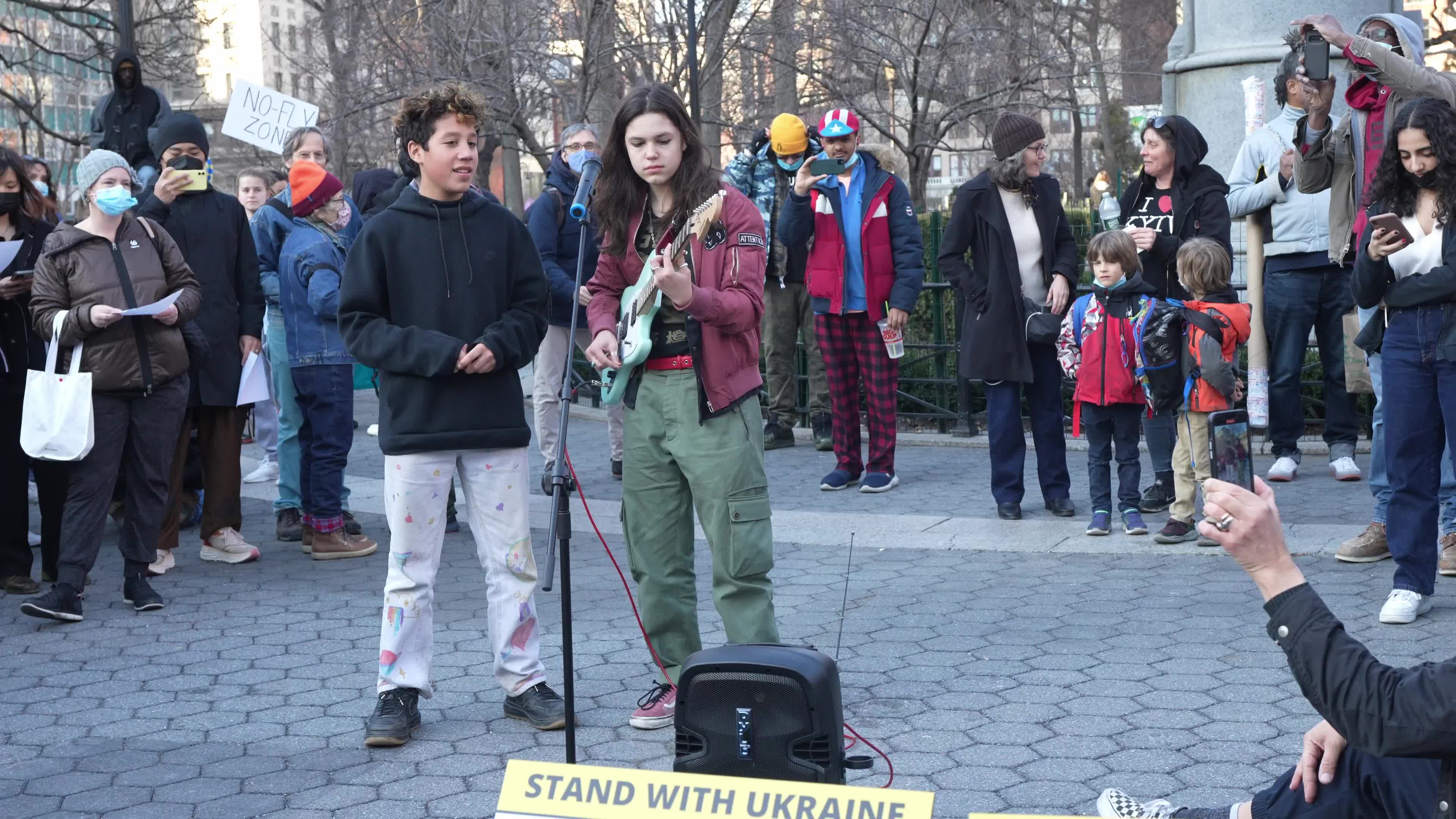 Stand With Ukraine Protest by Students
