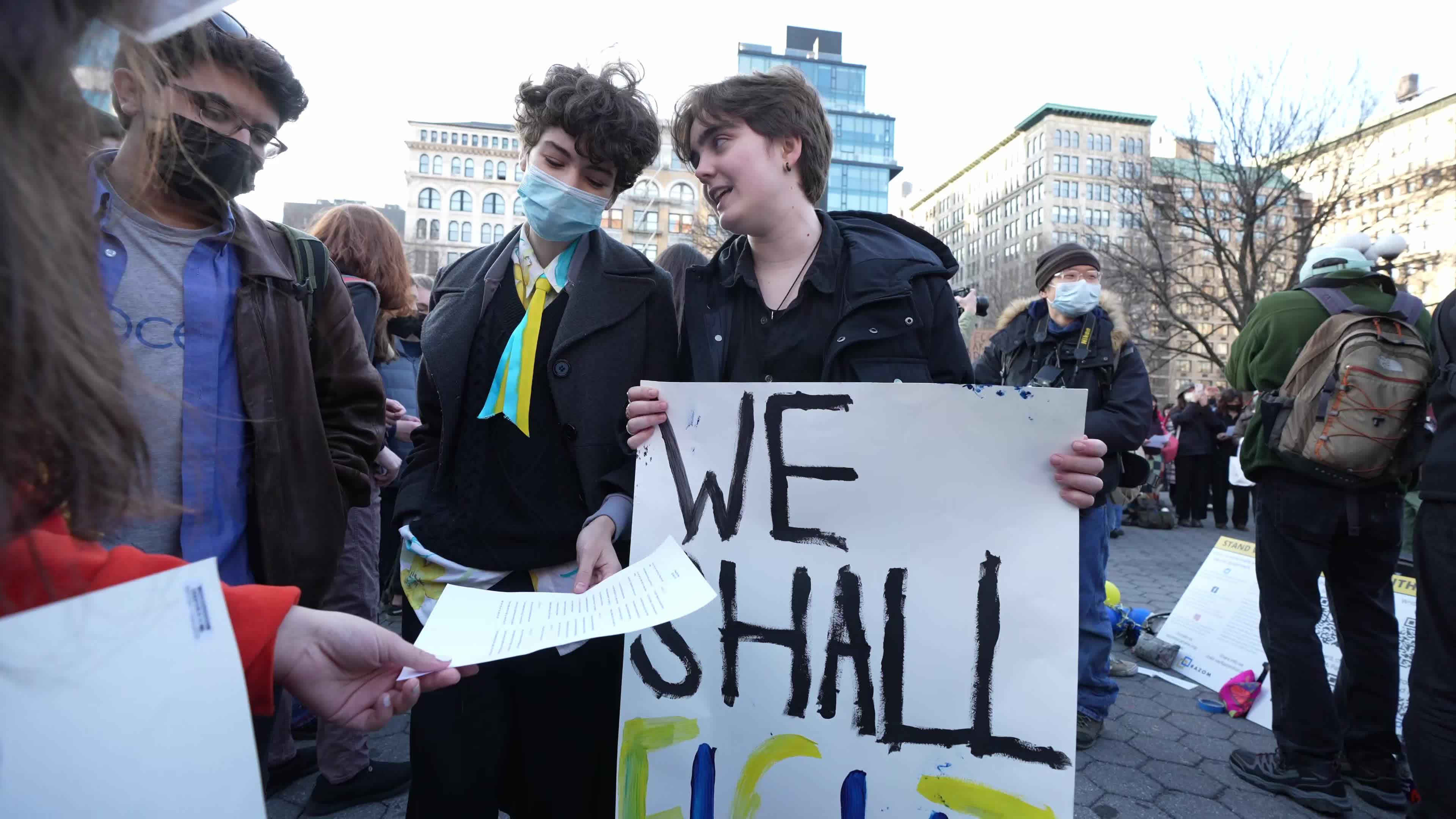Stand With Ukraine Protest by Students