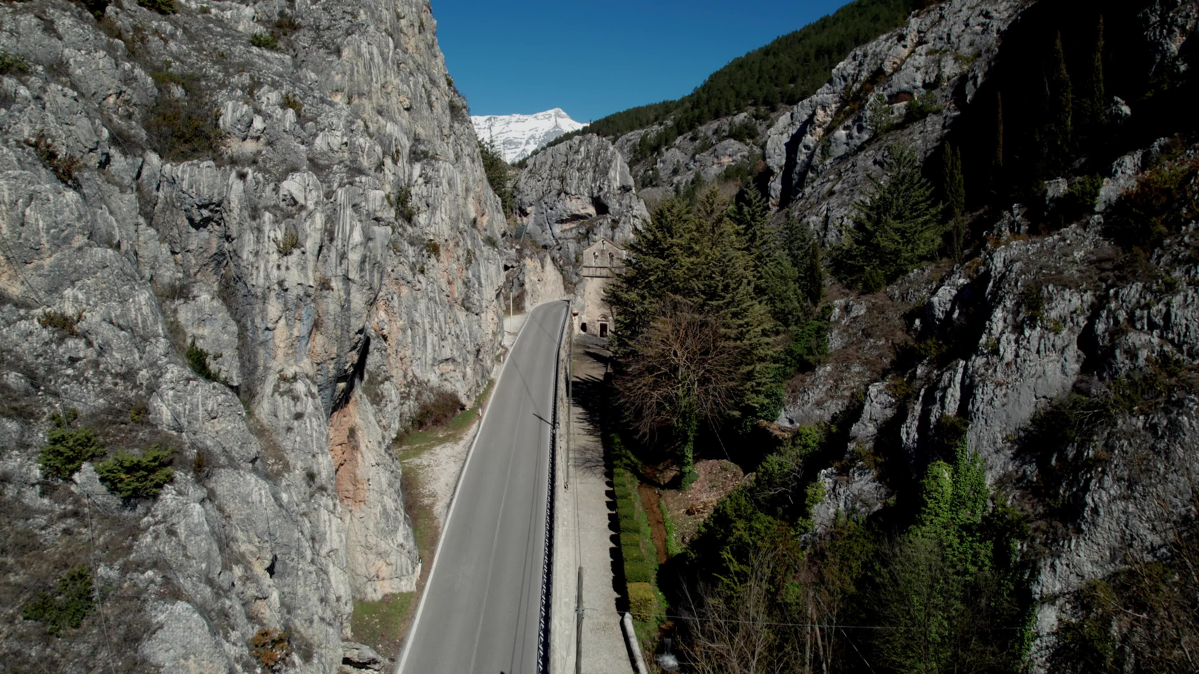Drone view of Madonna d'Appari sanctuary