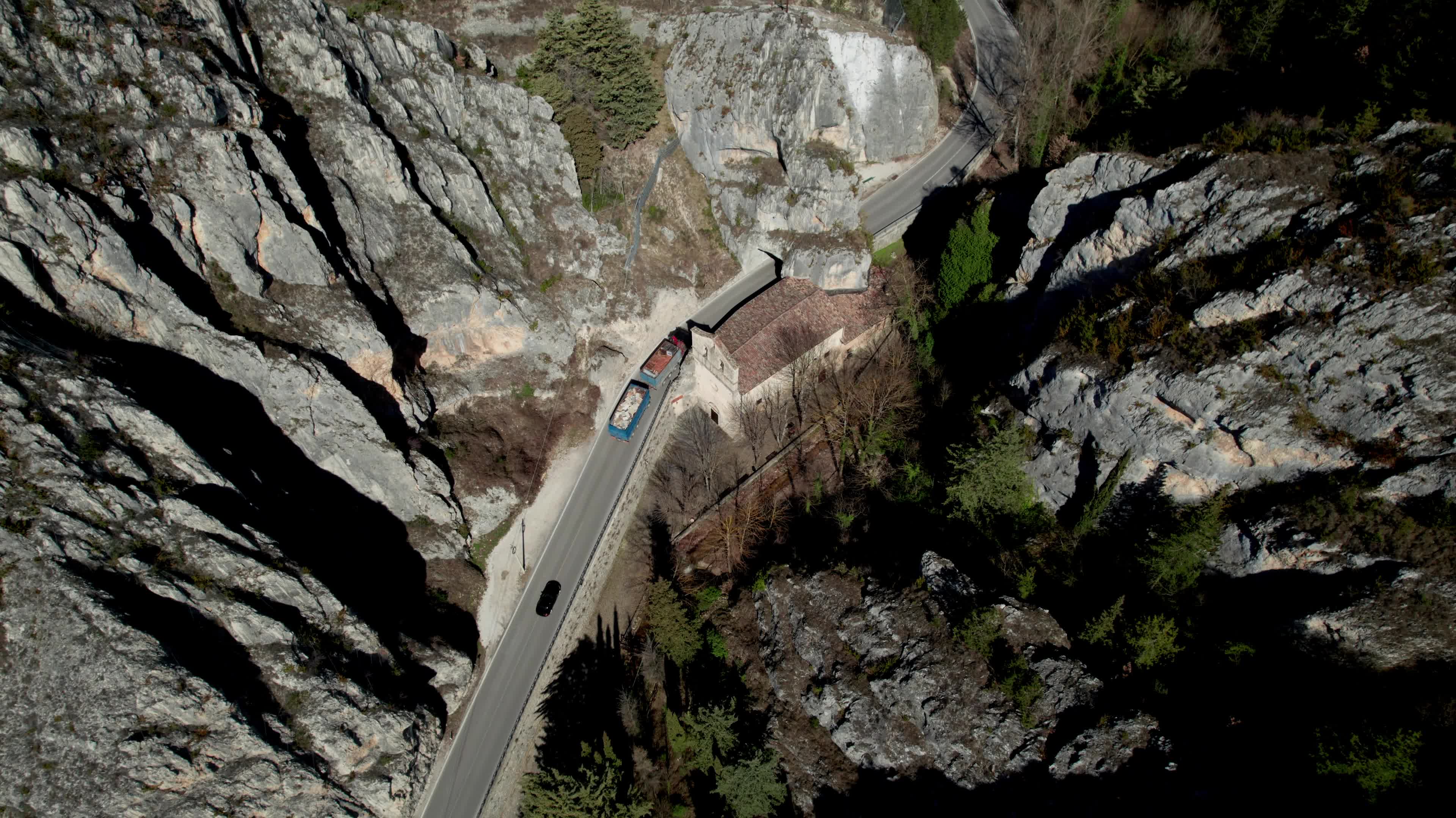 Drone view of Madonna d'Appari sanctuary