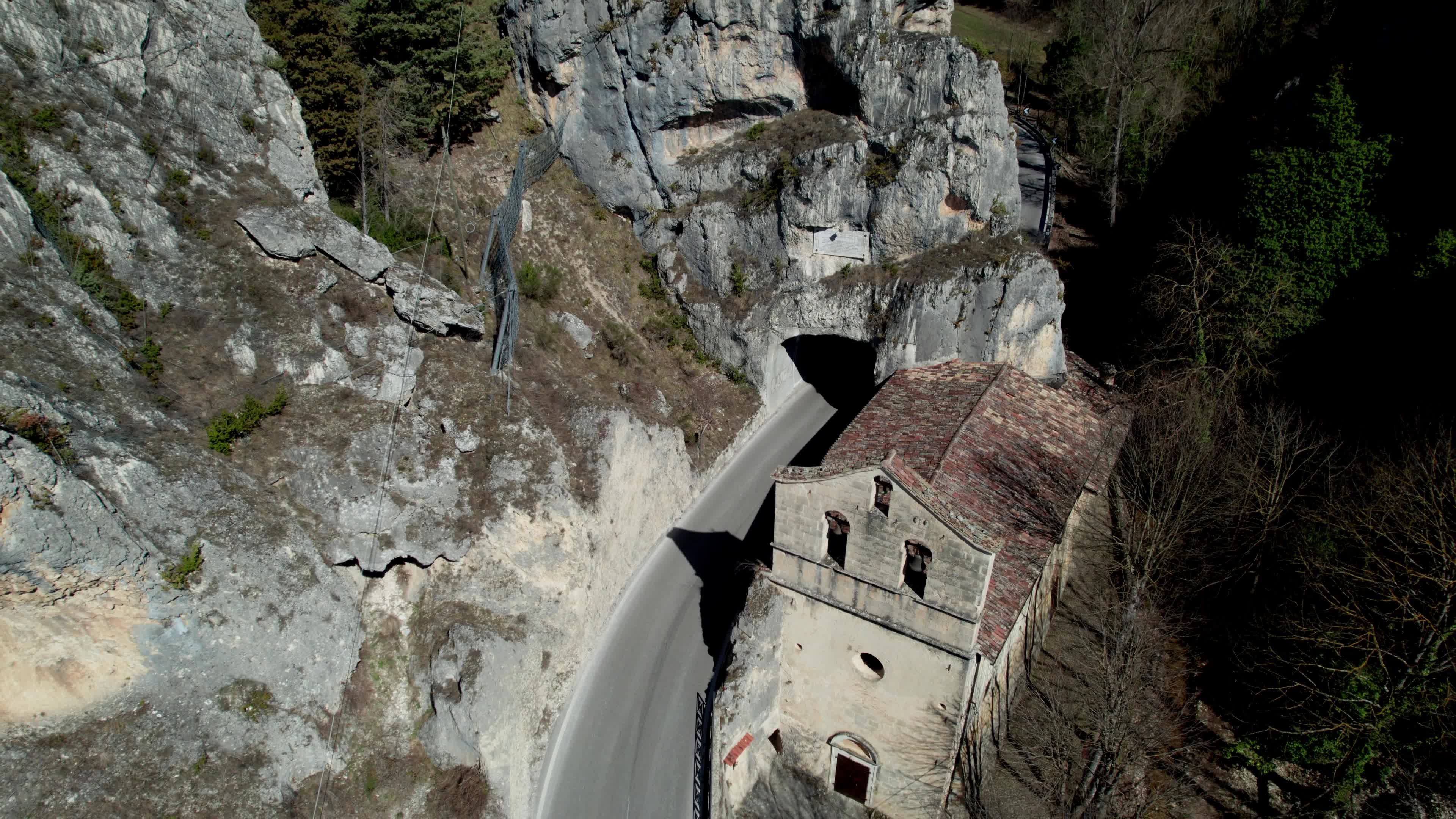 Drone view of Madonna d'Appari sanctuary