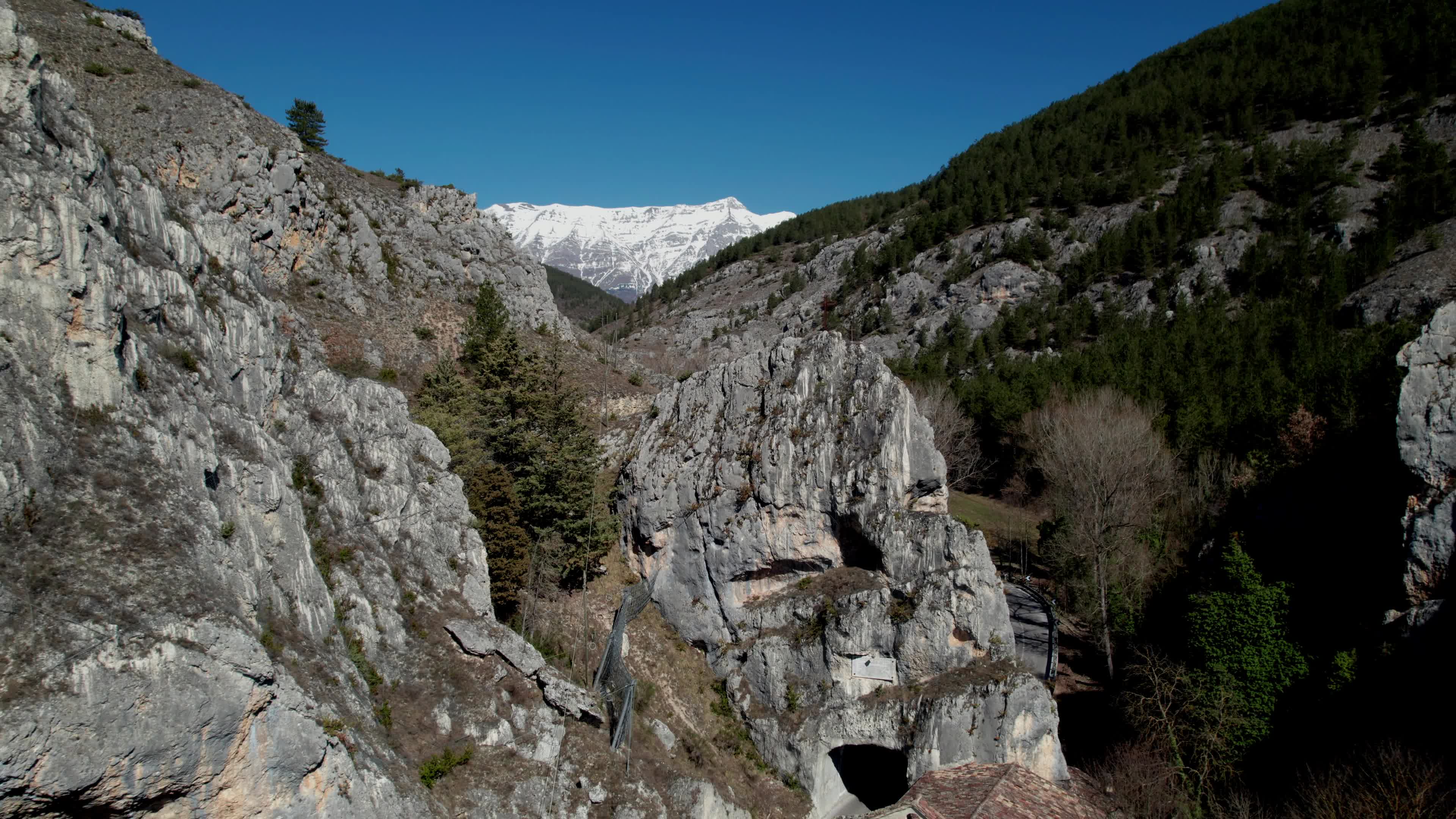 Drone view of Madonna d'Appari sanctuary