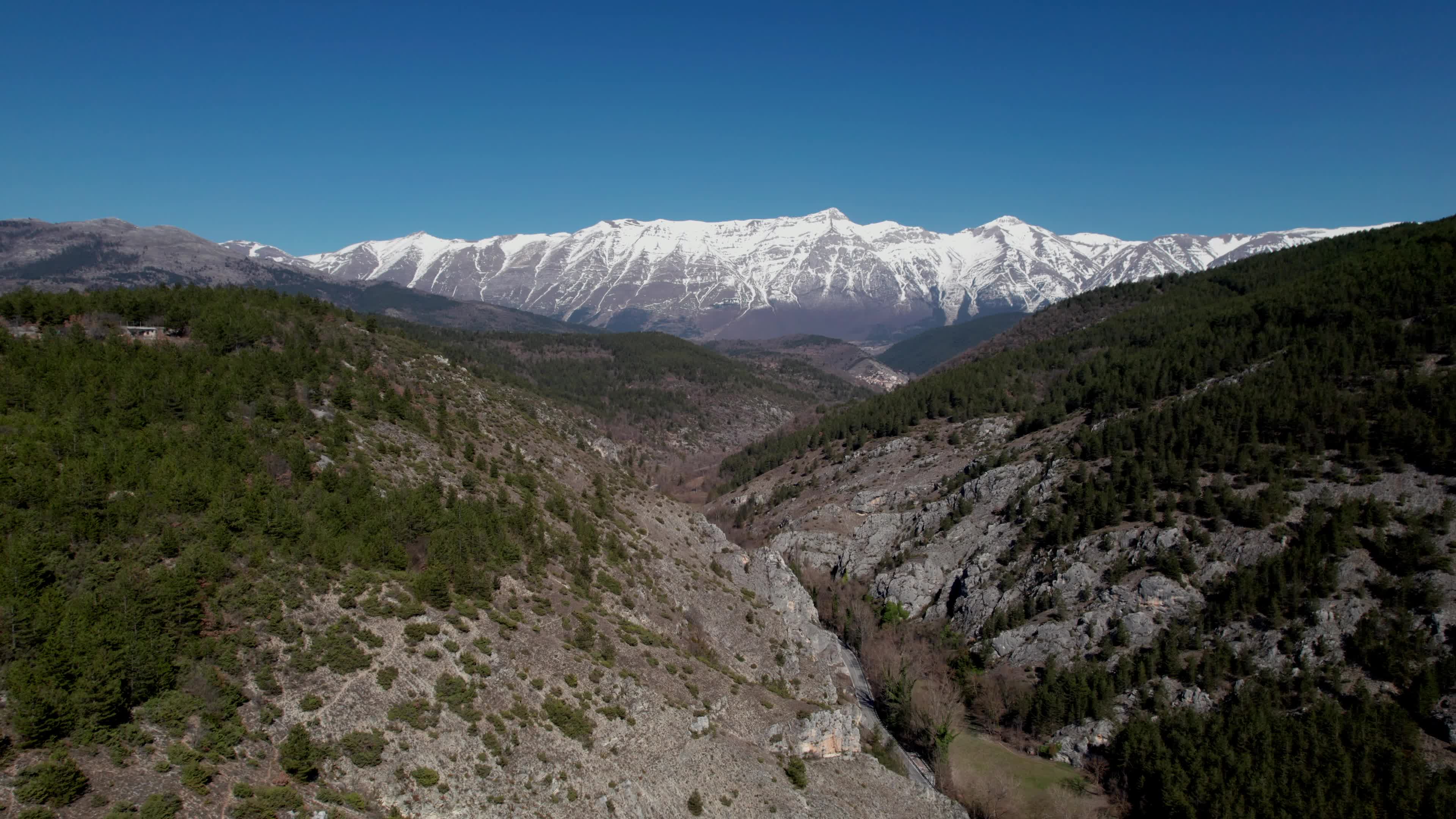 Drone view of Apennines