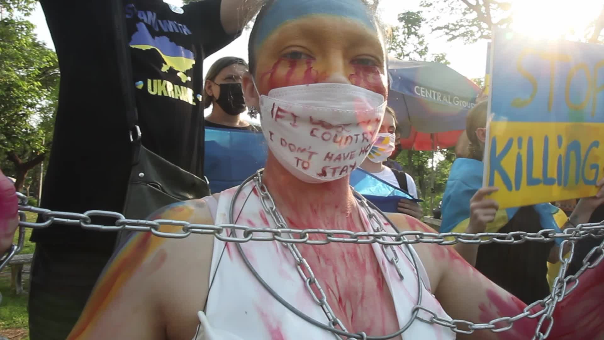 Protest In Thailand Against The War In Ukraine