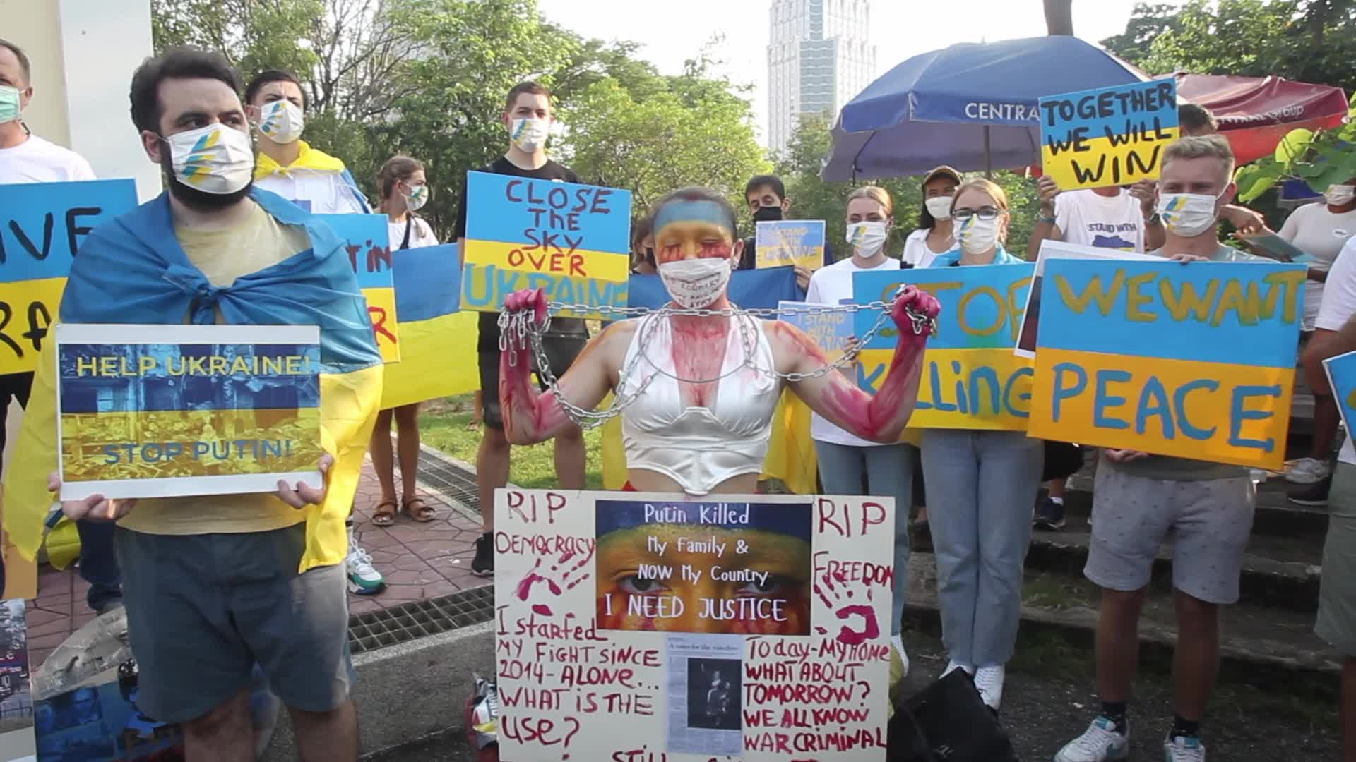 Protest In Thailand Against The War In Ukraine