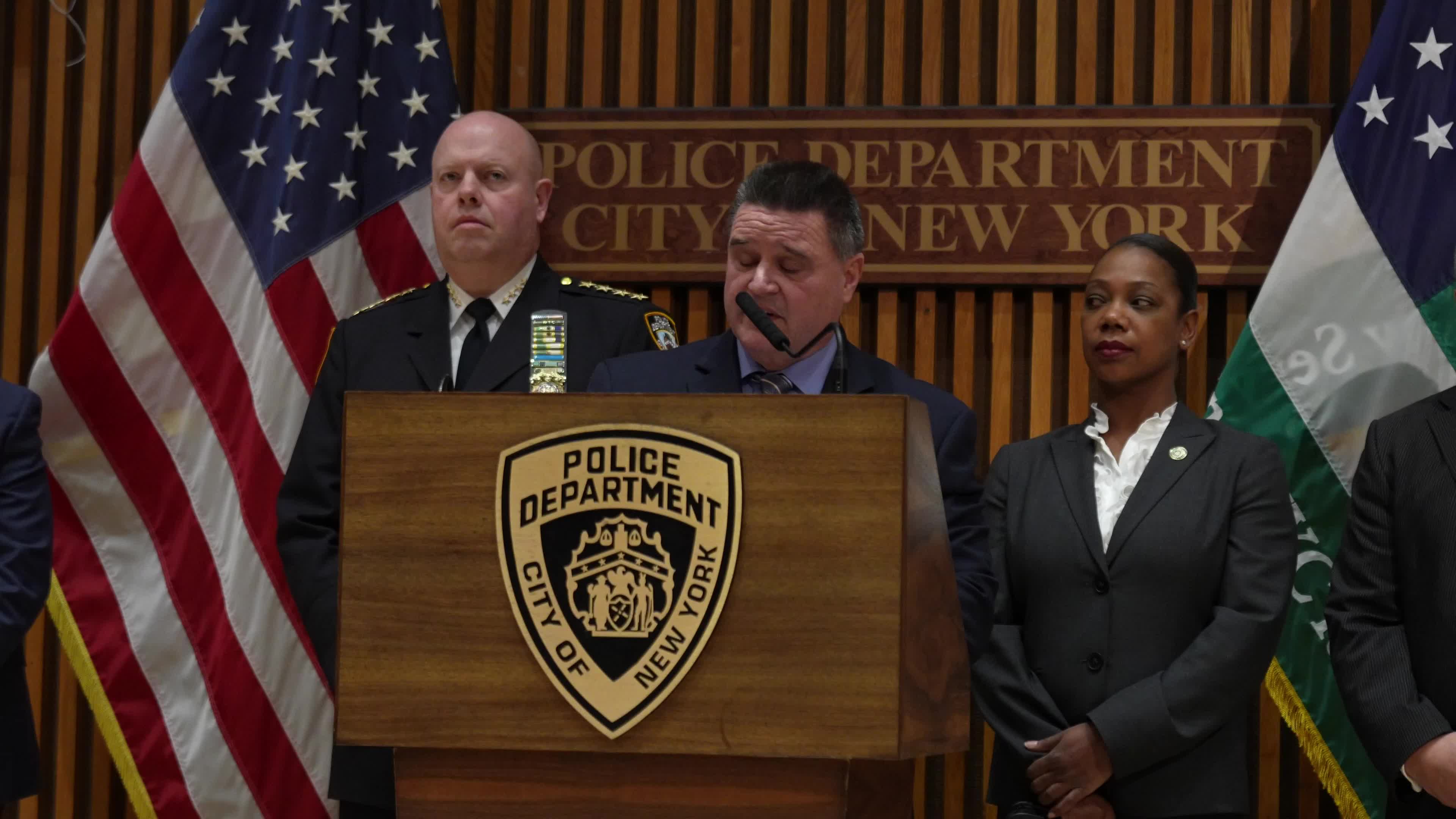 NYPD Holds News Conference On Recent Spate Of Shootings Of Homeless People In NYC And DC