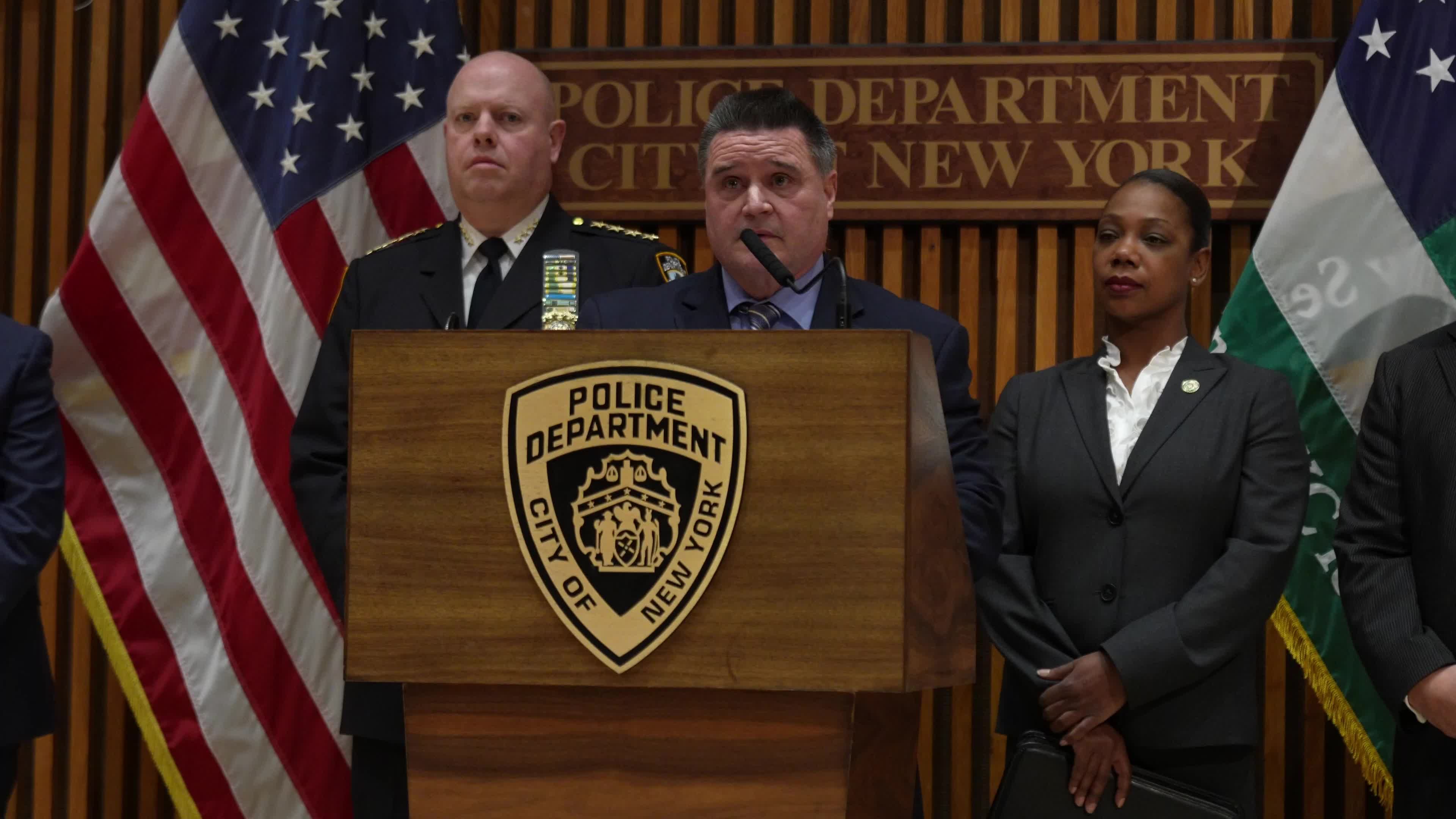 NYPD Holds News Conference On Recent Spate Of Shootings Of Homeless People In NYC And DC