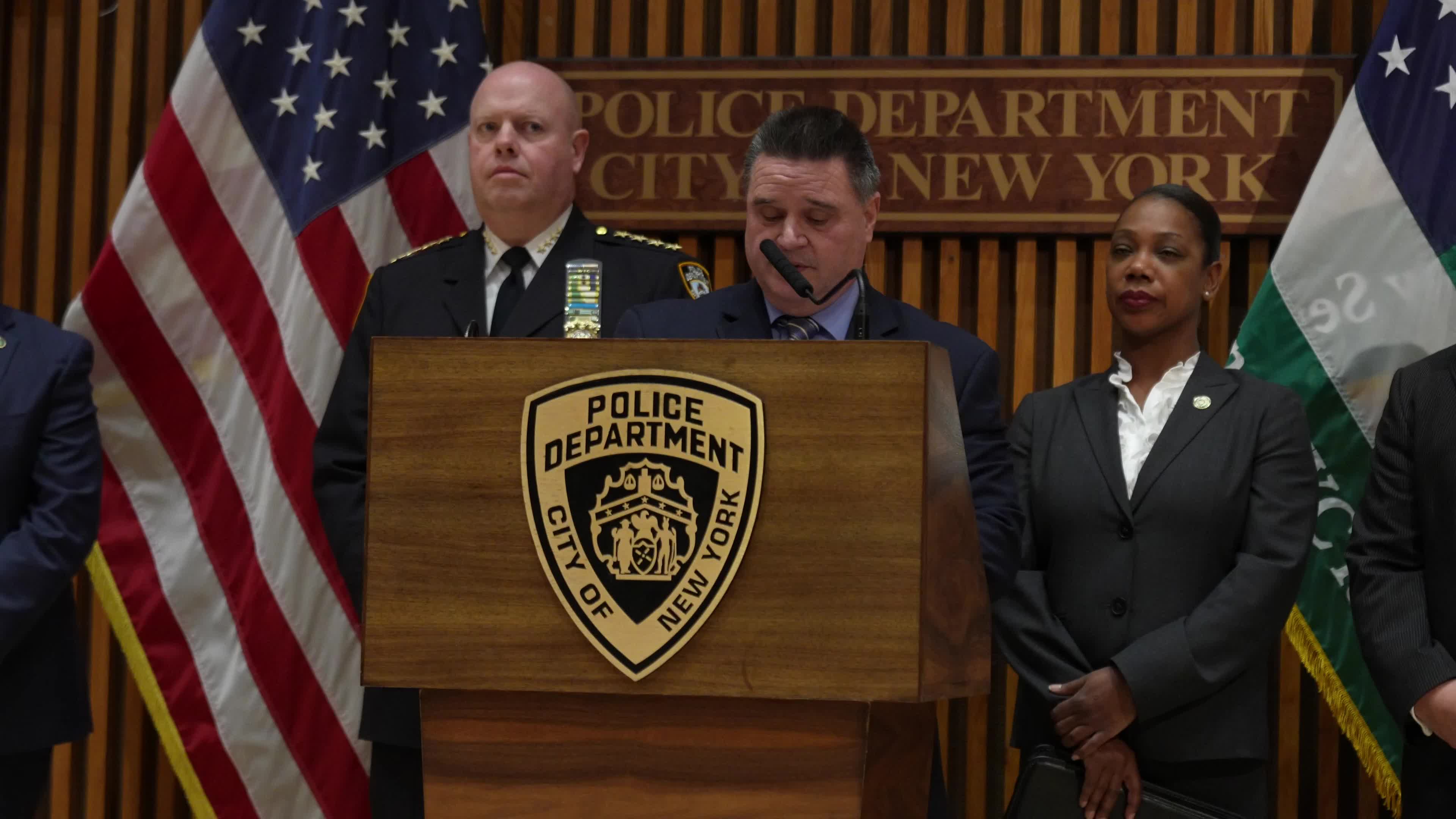 NYPD Holds News Conference On Recent Spate Of Shootings Of Homeless People In NYC And DC