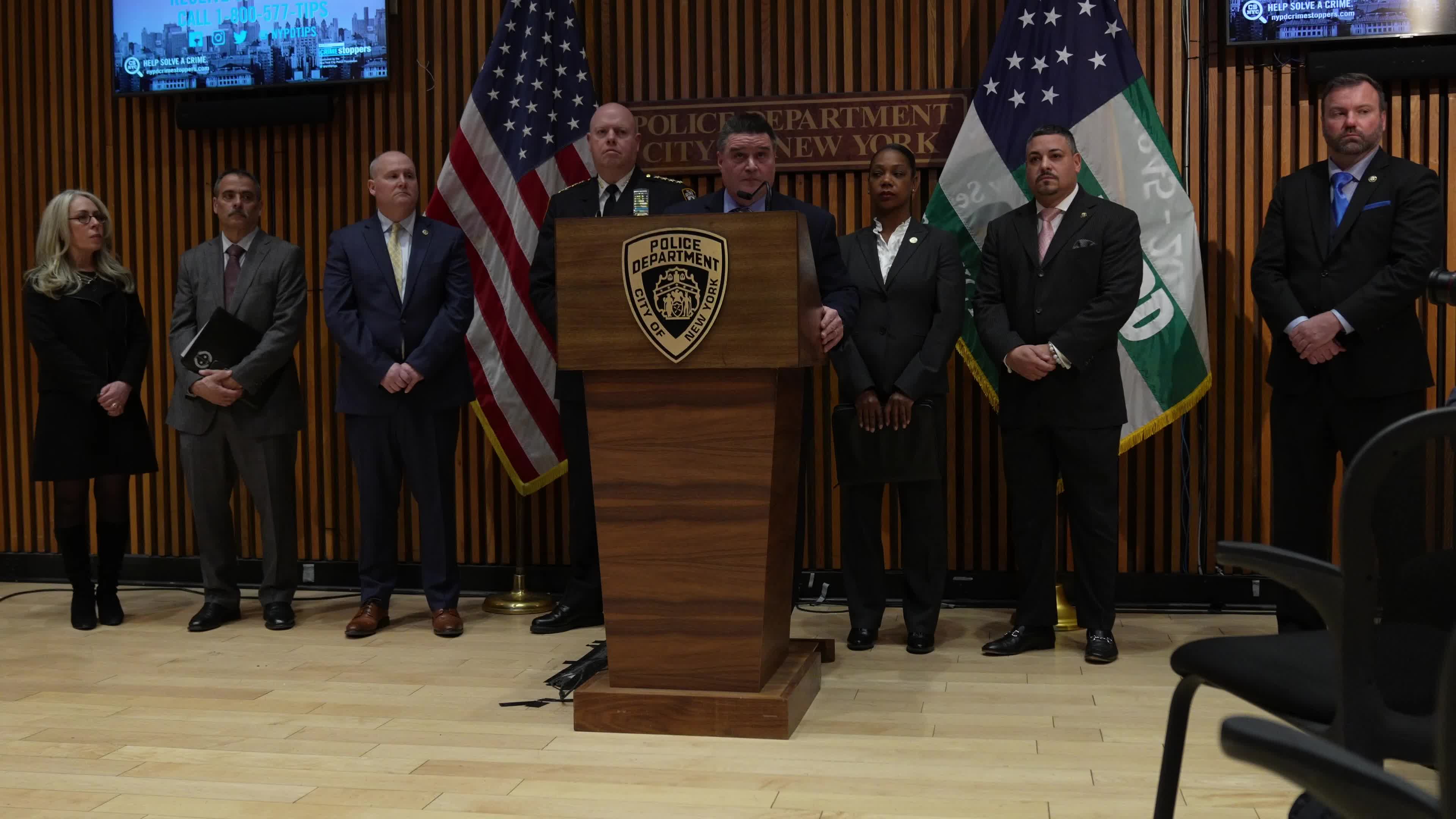 NYPD Holds News Conference On Recent Spate Of Shootings Of Homeless People In NYC And DC