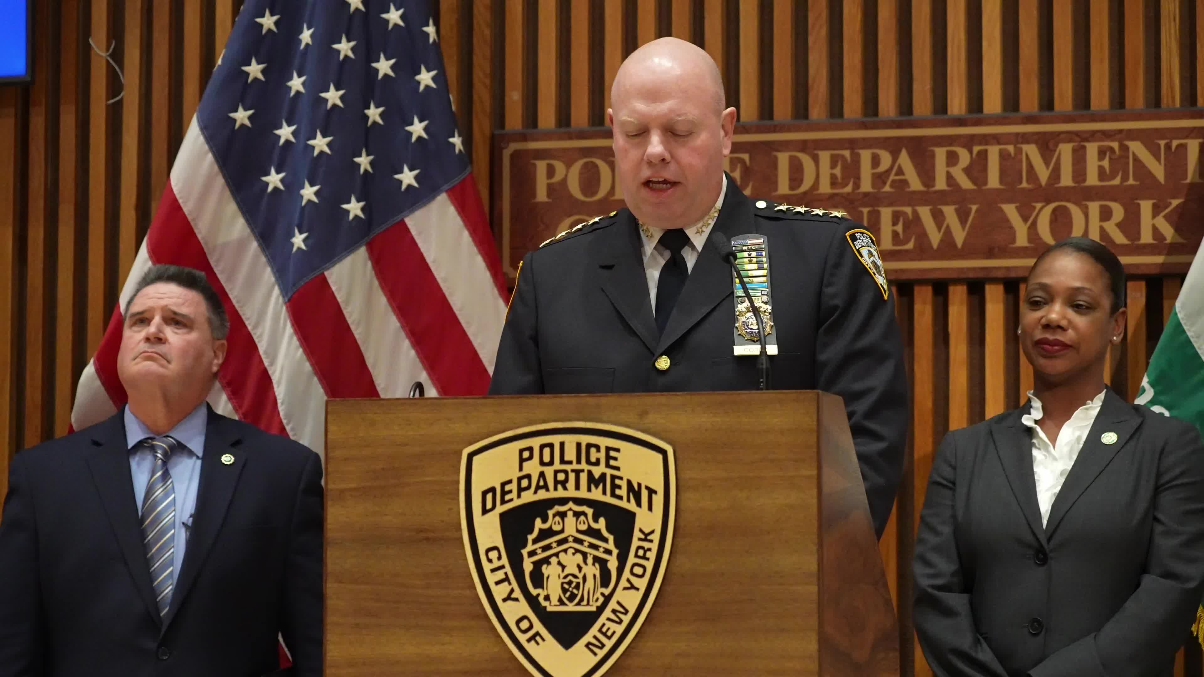 NYPD Holds News Conference On Recent Spate Of Shootings Of Homeless People In NYC And DC
