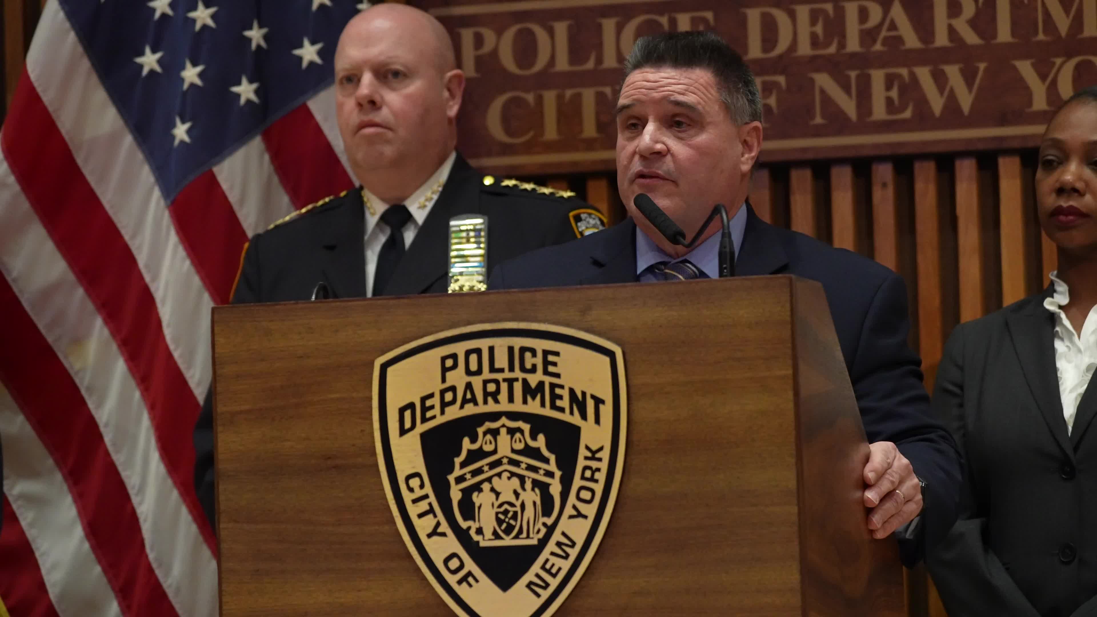NYPD Holds News Conference On Recent Spate Of Shootings Of Homeless People In NYC And DC