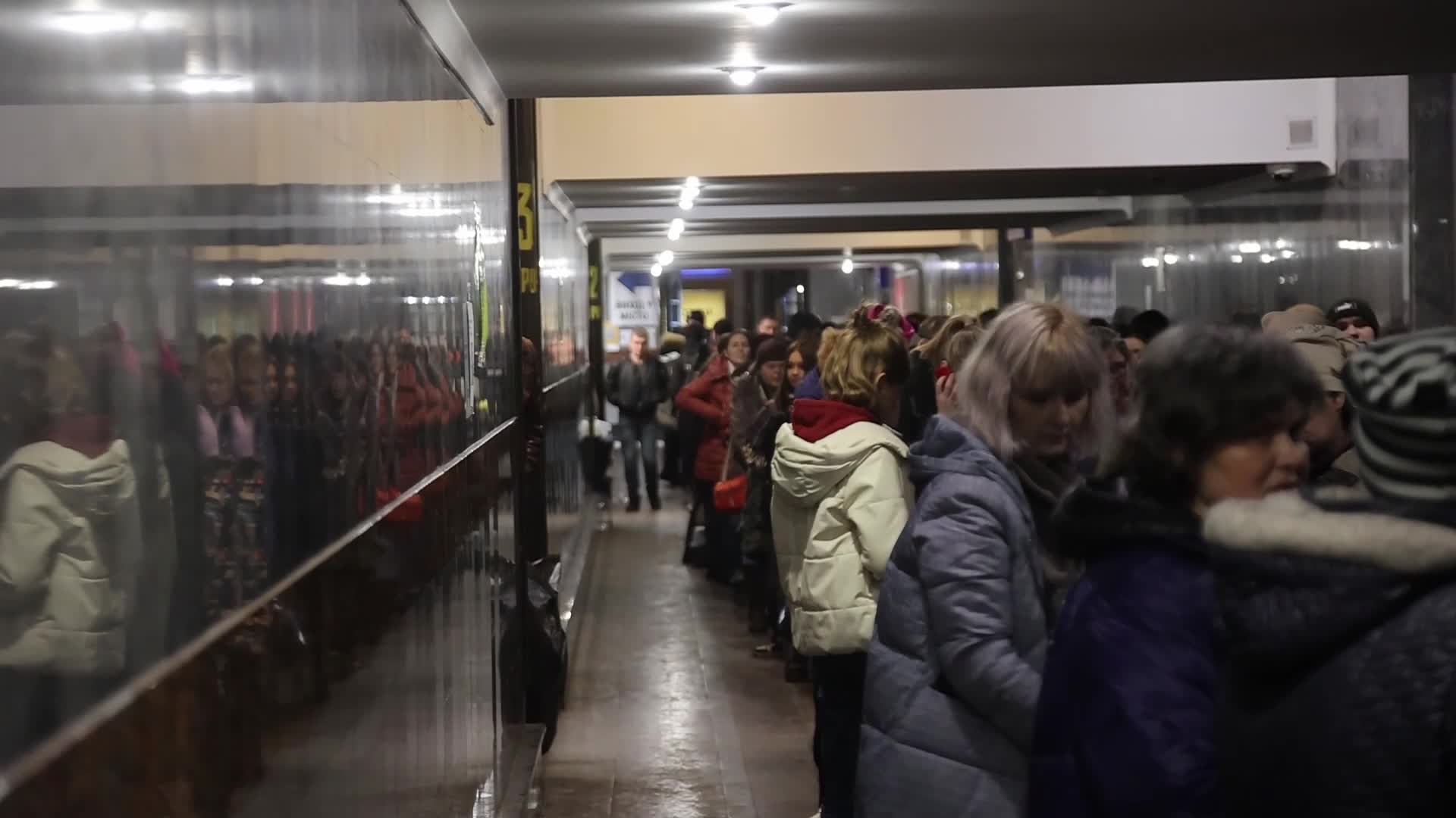 Ukrainian refugees at Medyka border crossing