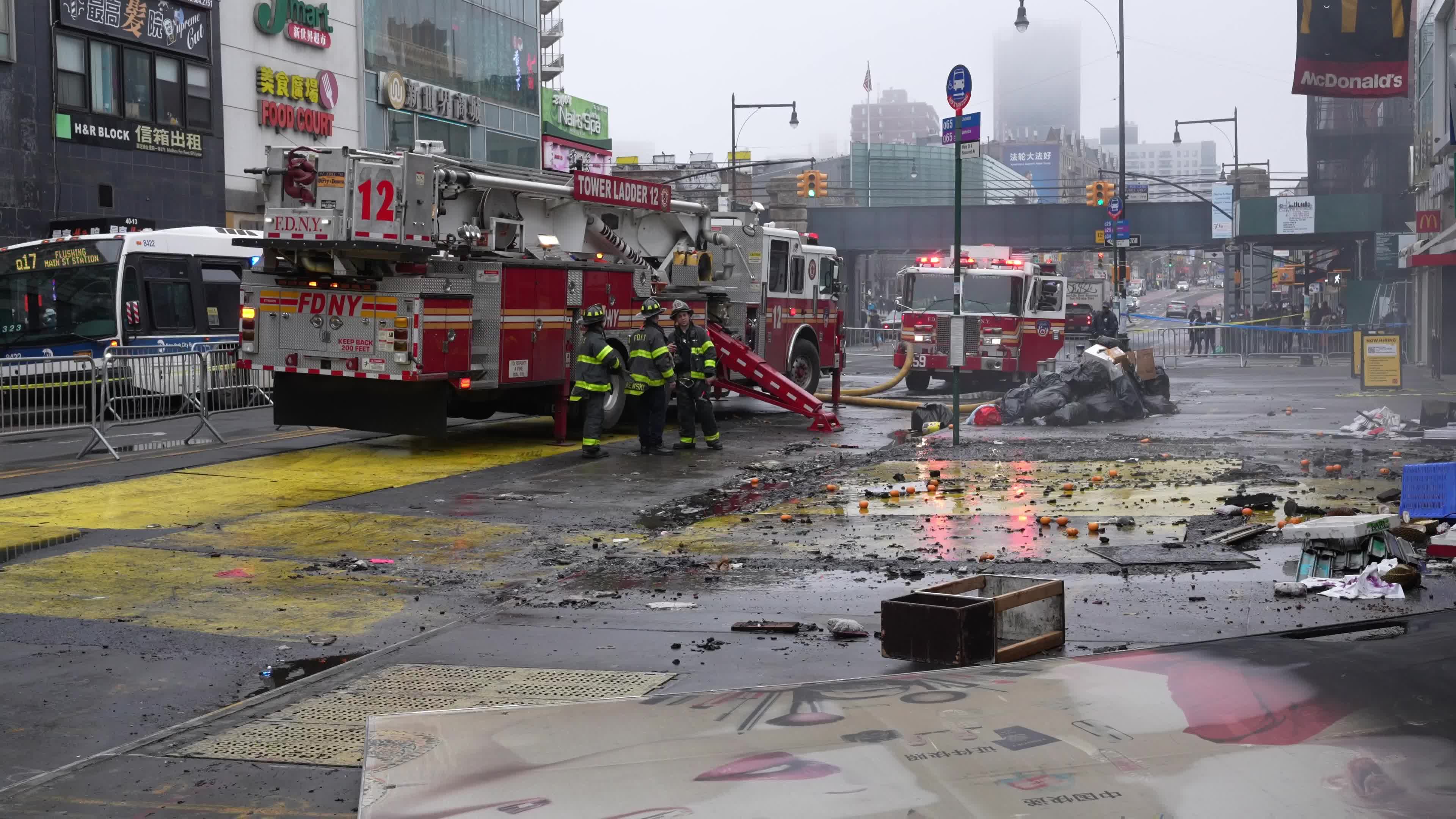 5-Alarm Inferno Devours Queens Shops, Sparking Major Response