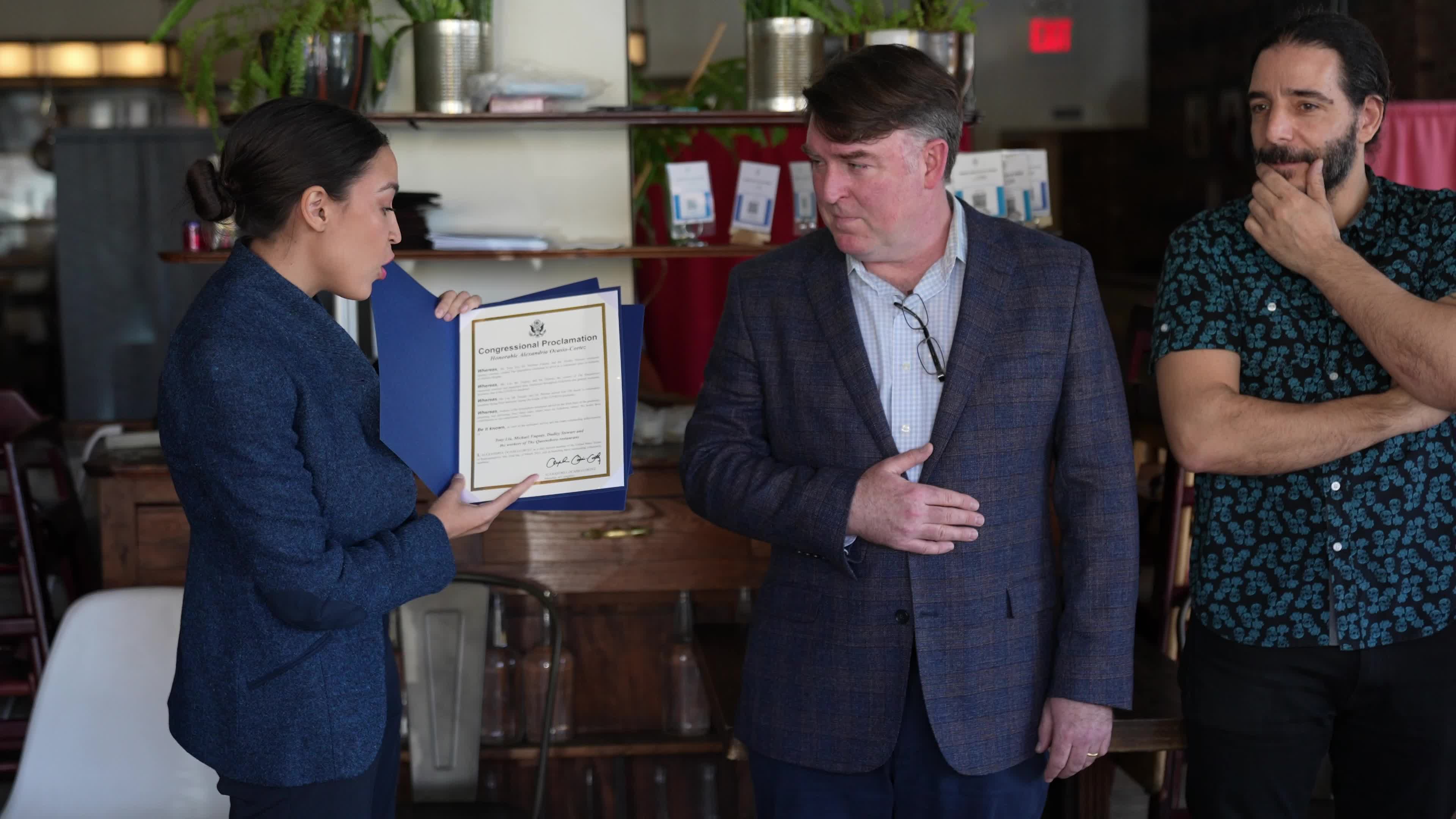 Rep. Alexandria Ocasio-Cortez honor The Queensboro
