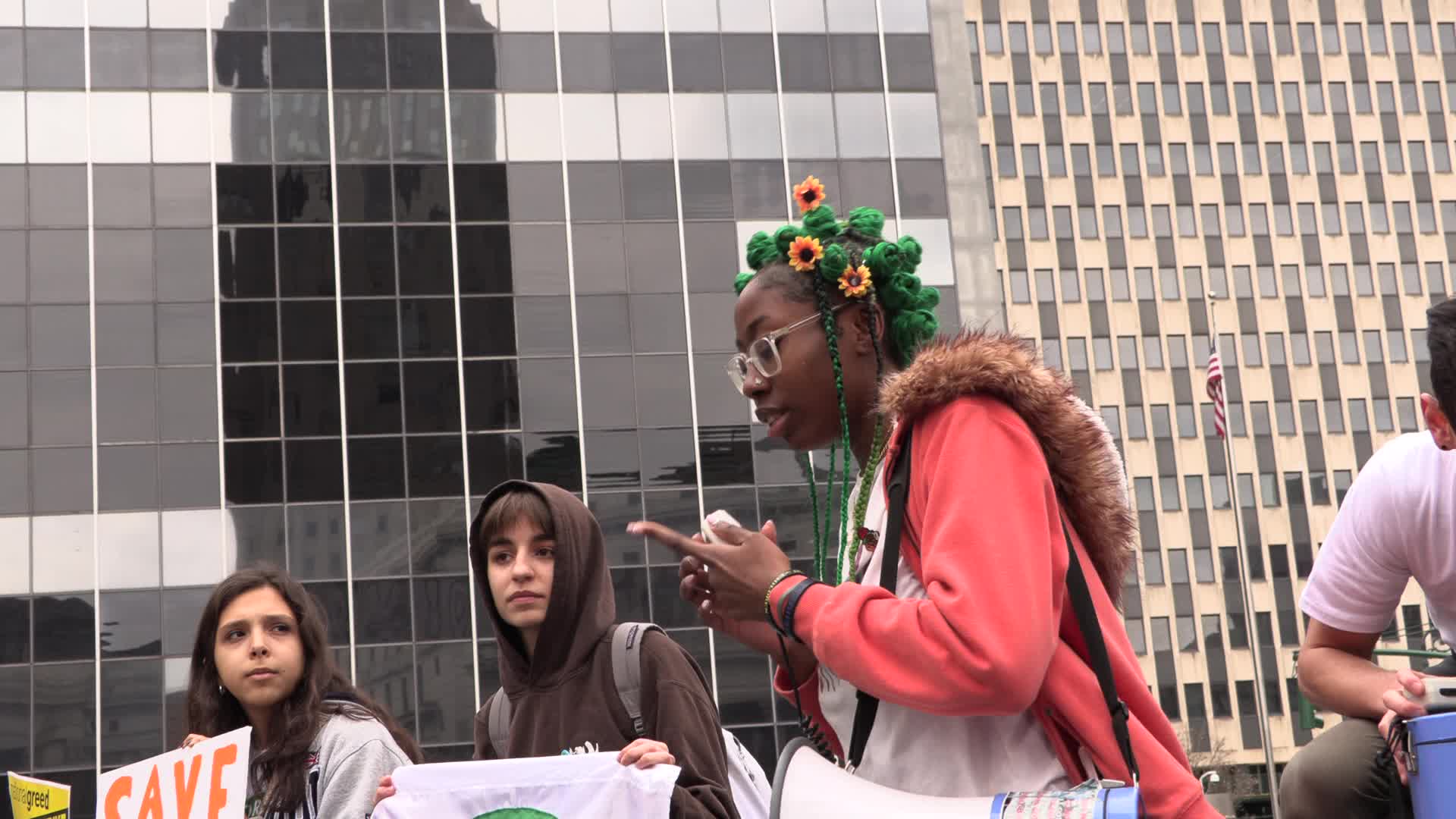 NYC: Youth Climate Strike March Across Brooklyn Bridge