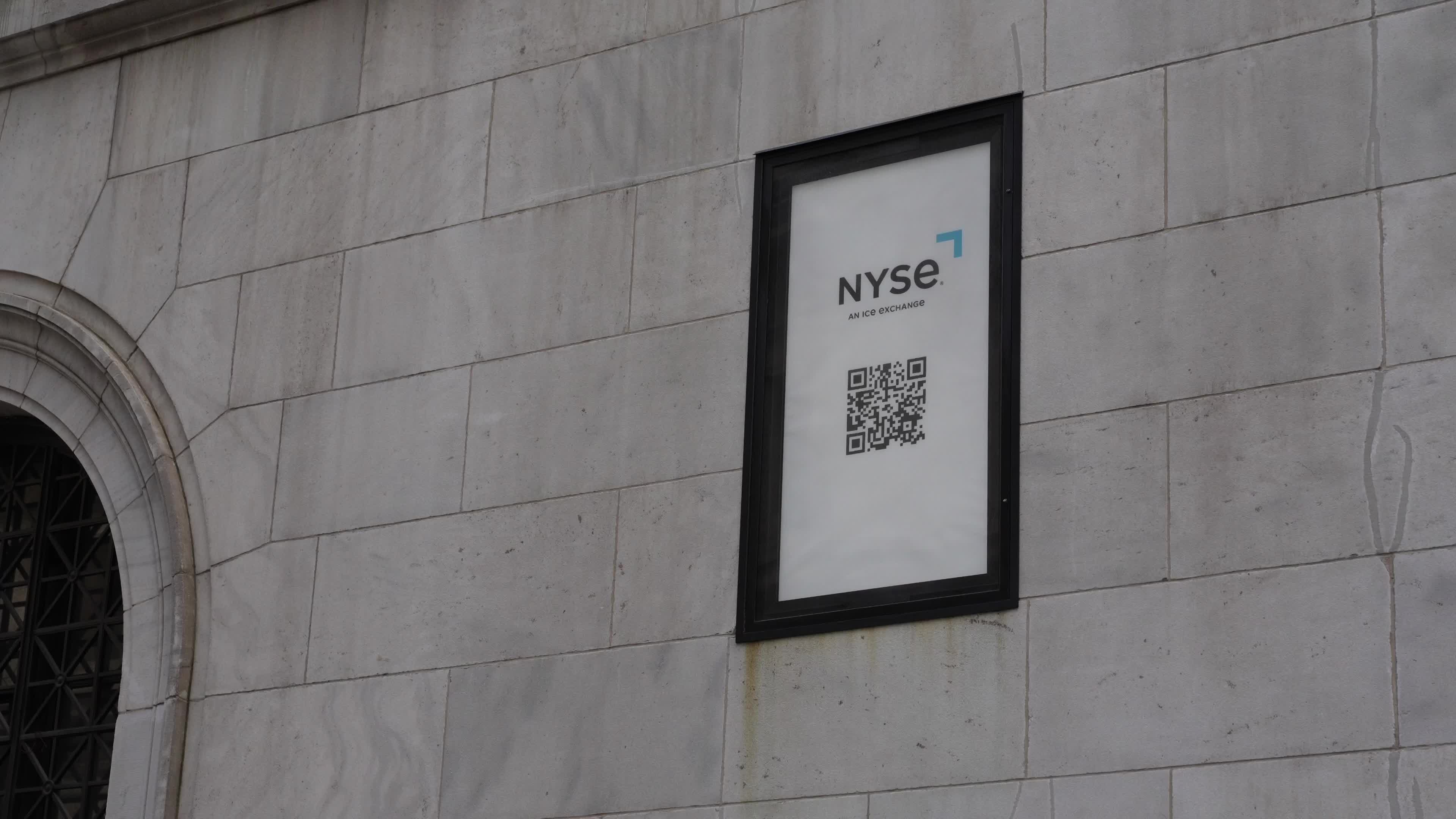 "Quanergy" Logo at New York Stock Exchange Building Exterior