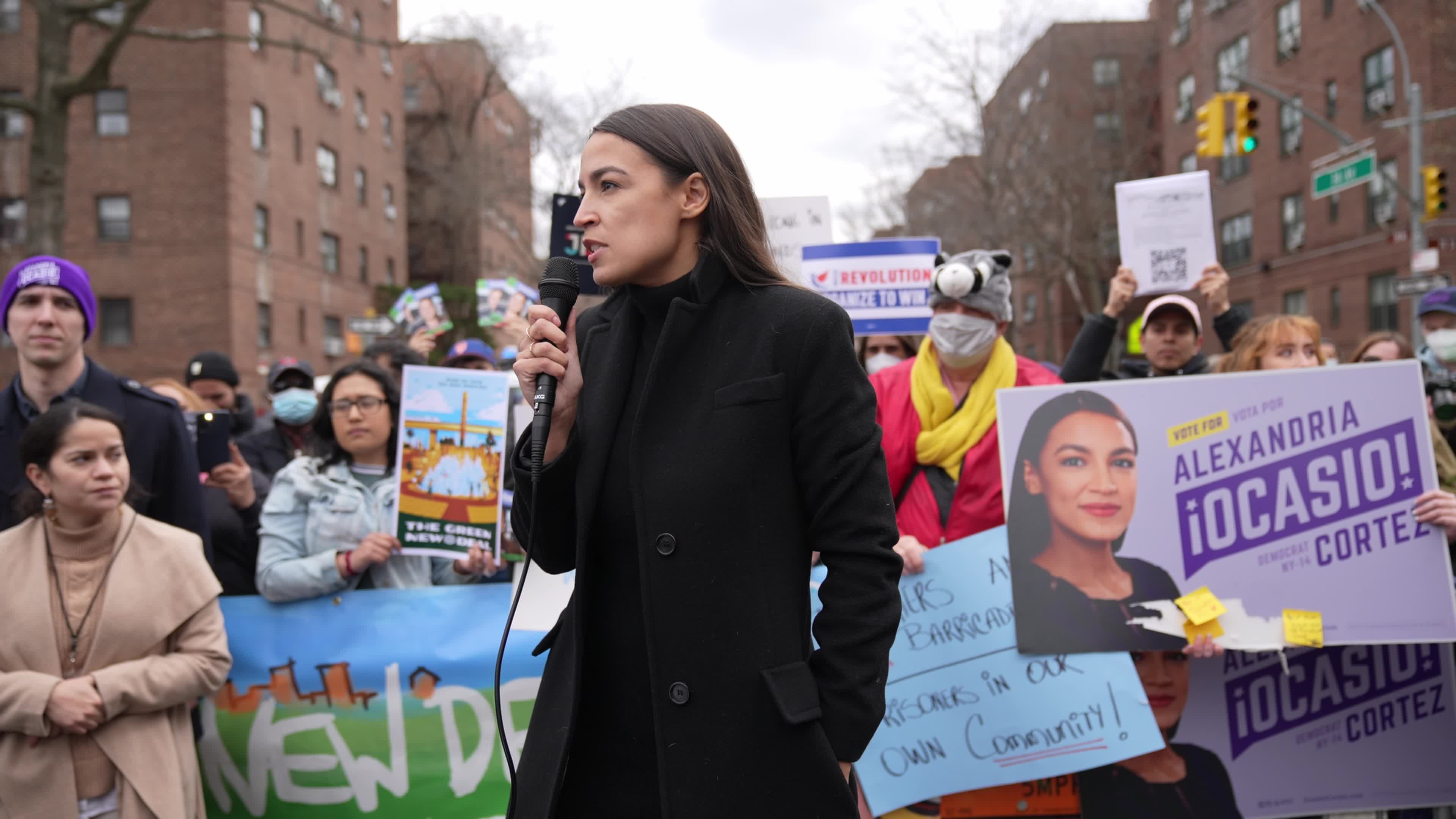 AOC Campaigns for Re-election
