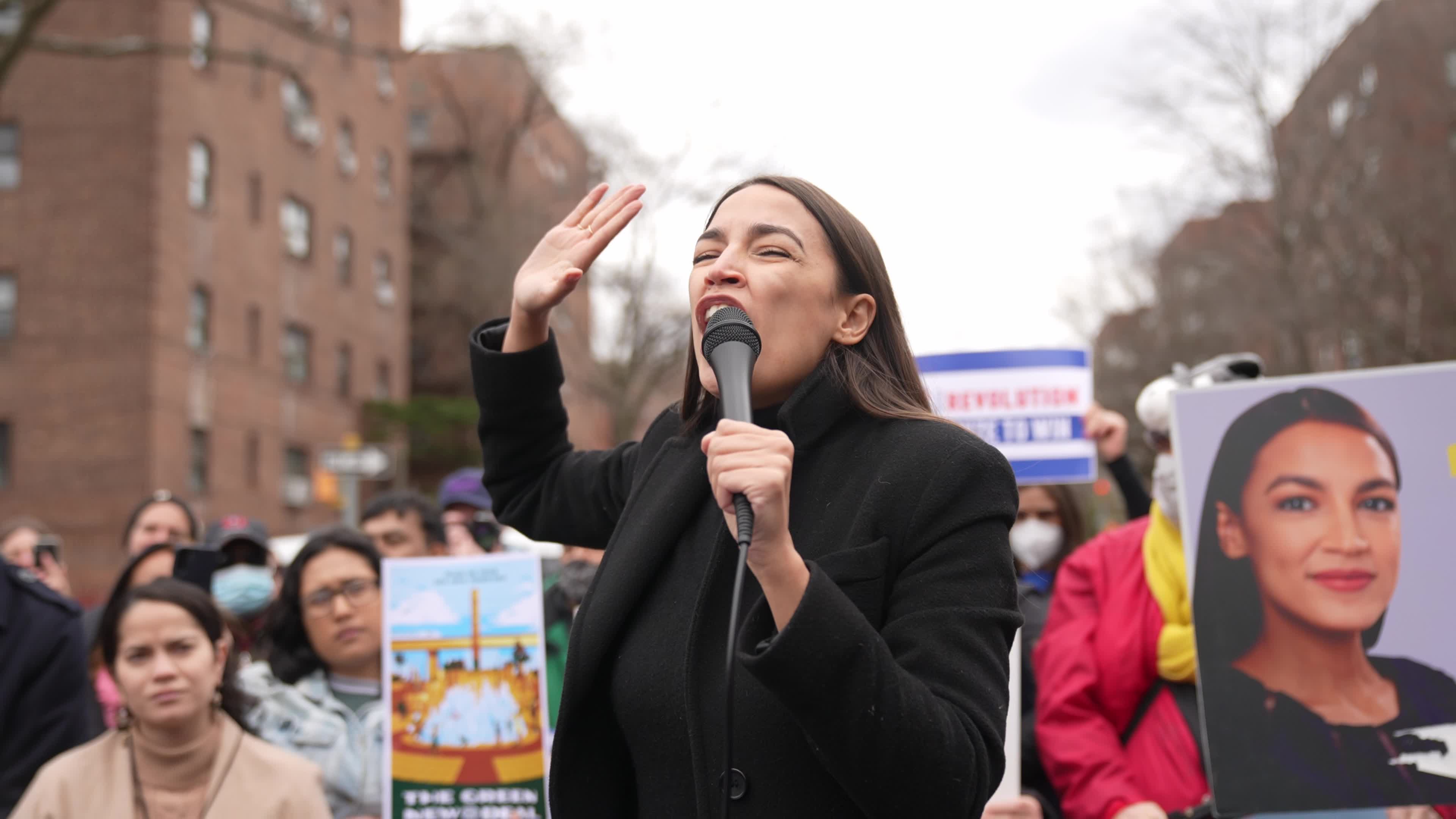 AOC Campaigns for Re-election