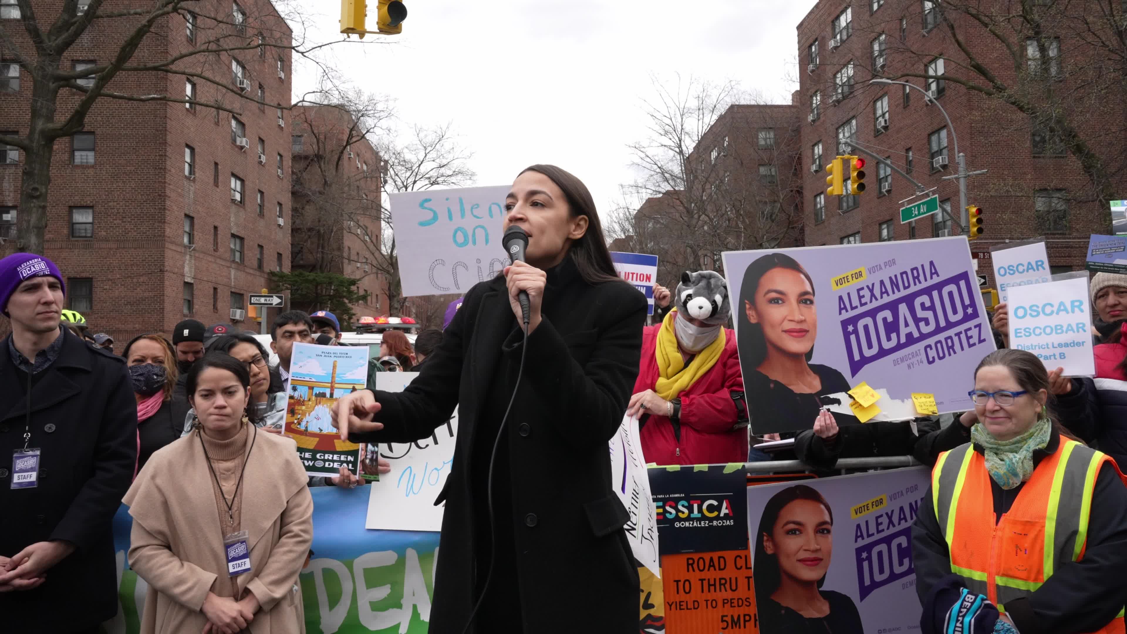 AOC Campaigns for Re-election