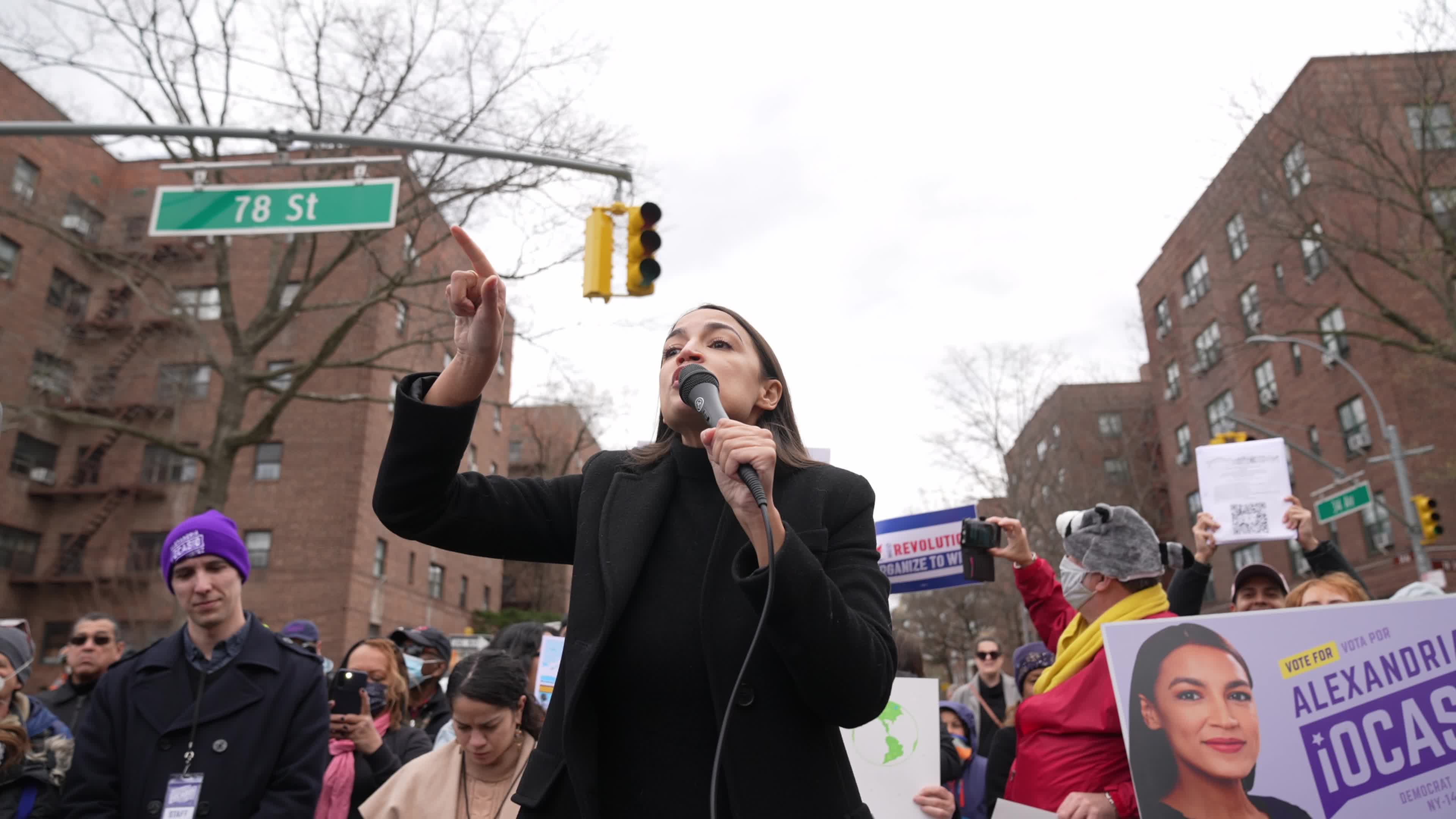 AOC Campaigns for Re-election