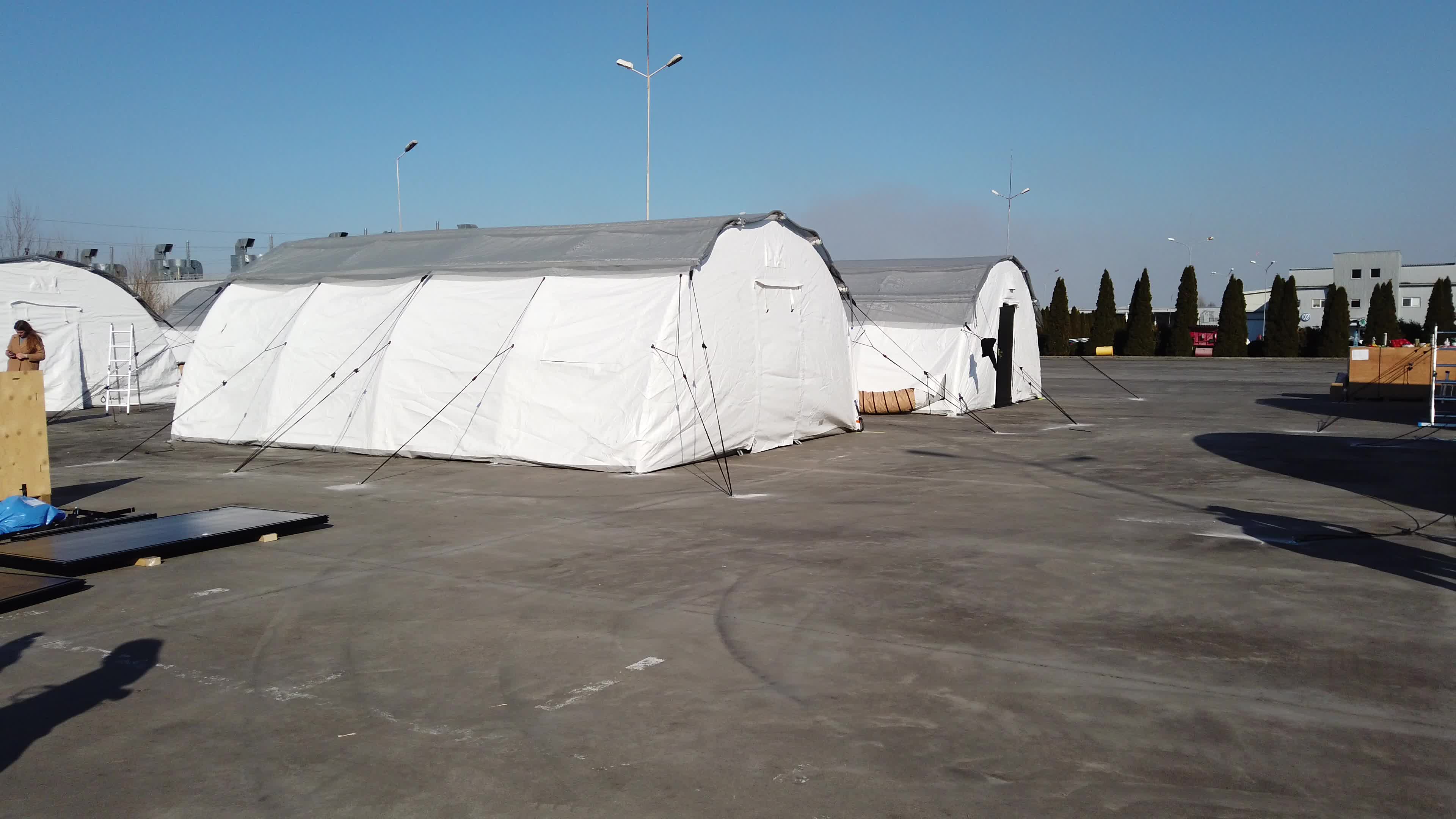 Tent Camp in Solomonovo industrial park
