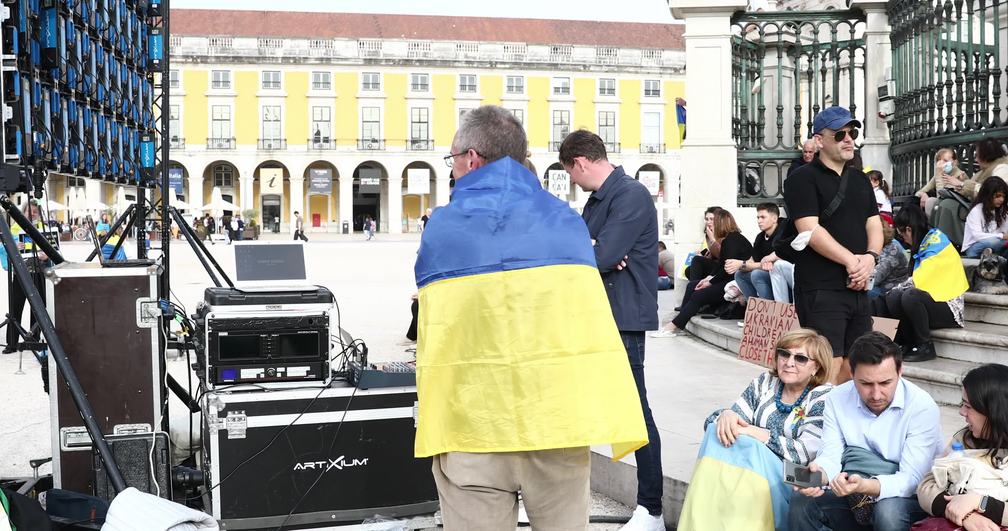 Demonstration In Lisbon In Support Of Ukraine Against Russian Invasion