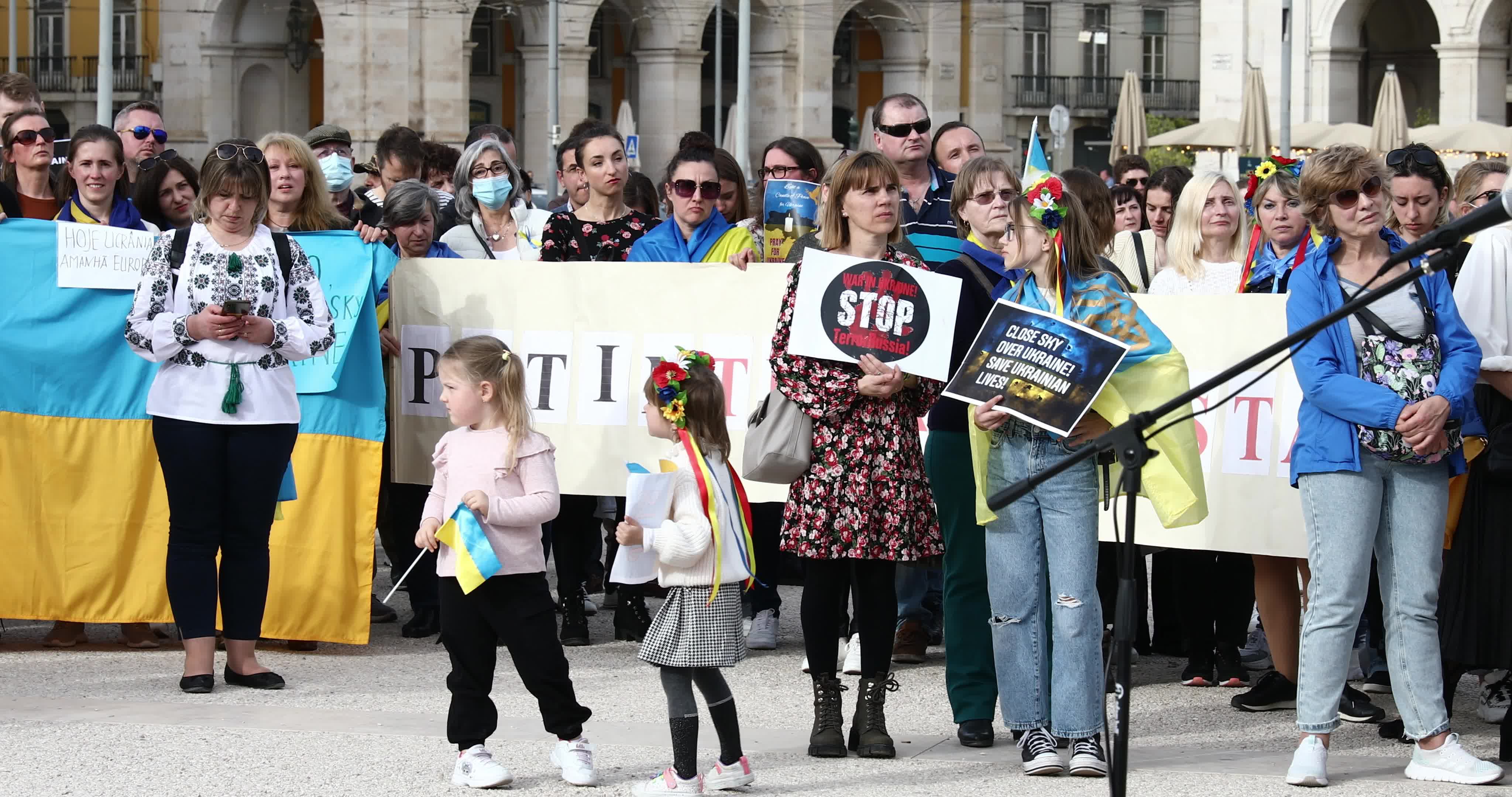 Demonstration In Lisbon In Support Of Ukraine Against Russian Invasion
