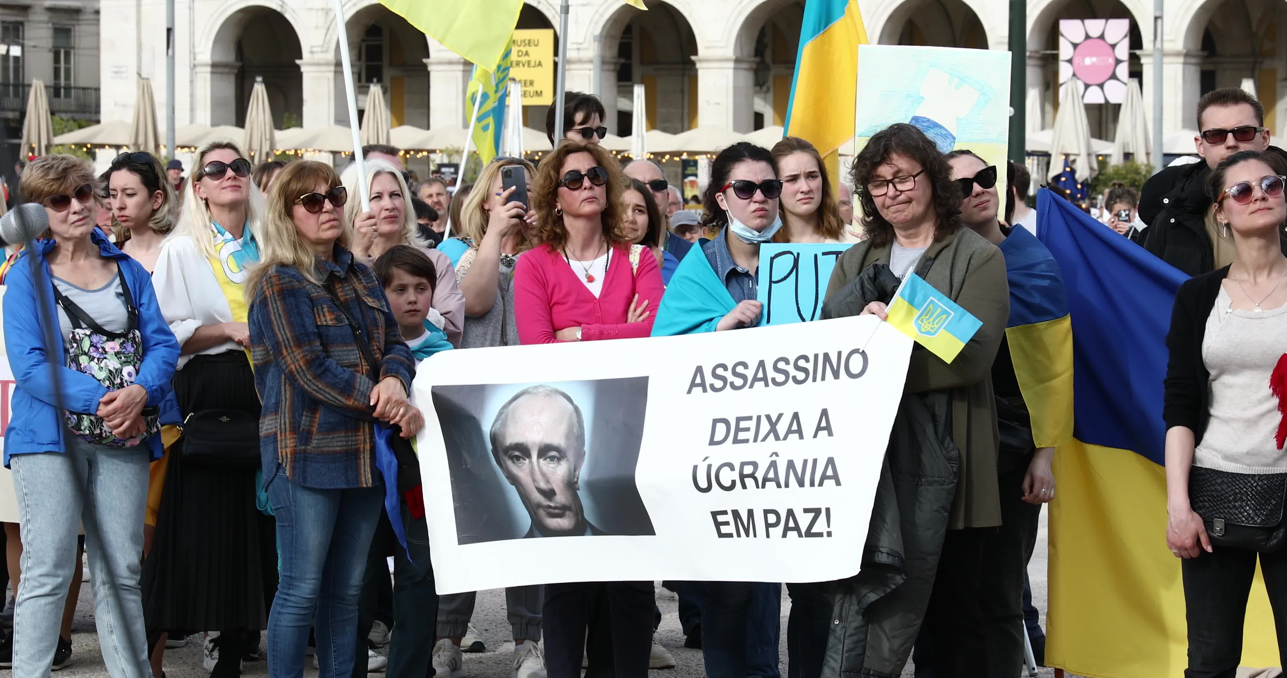 Demonstration In Lisbon In Support Of Ukraine Against Russian Invasion
