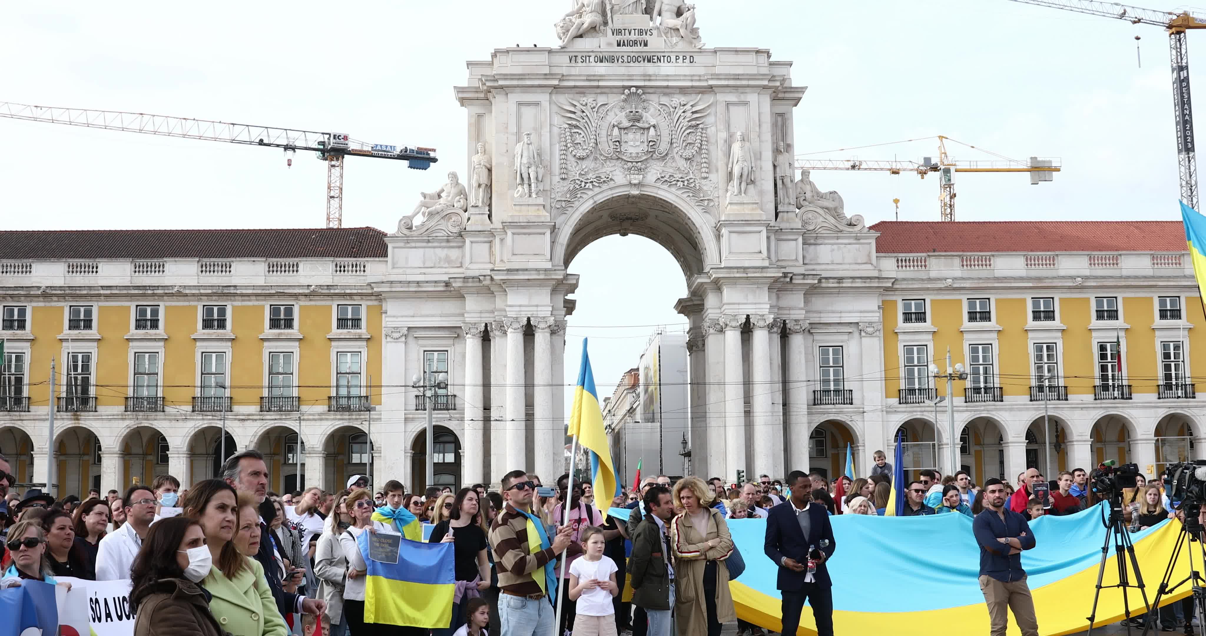 Demonstration In Lisbon In Support Of Ukraine Against Russian Invasion