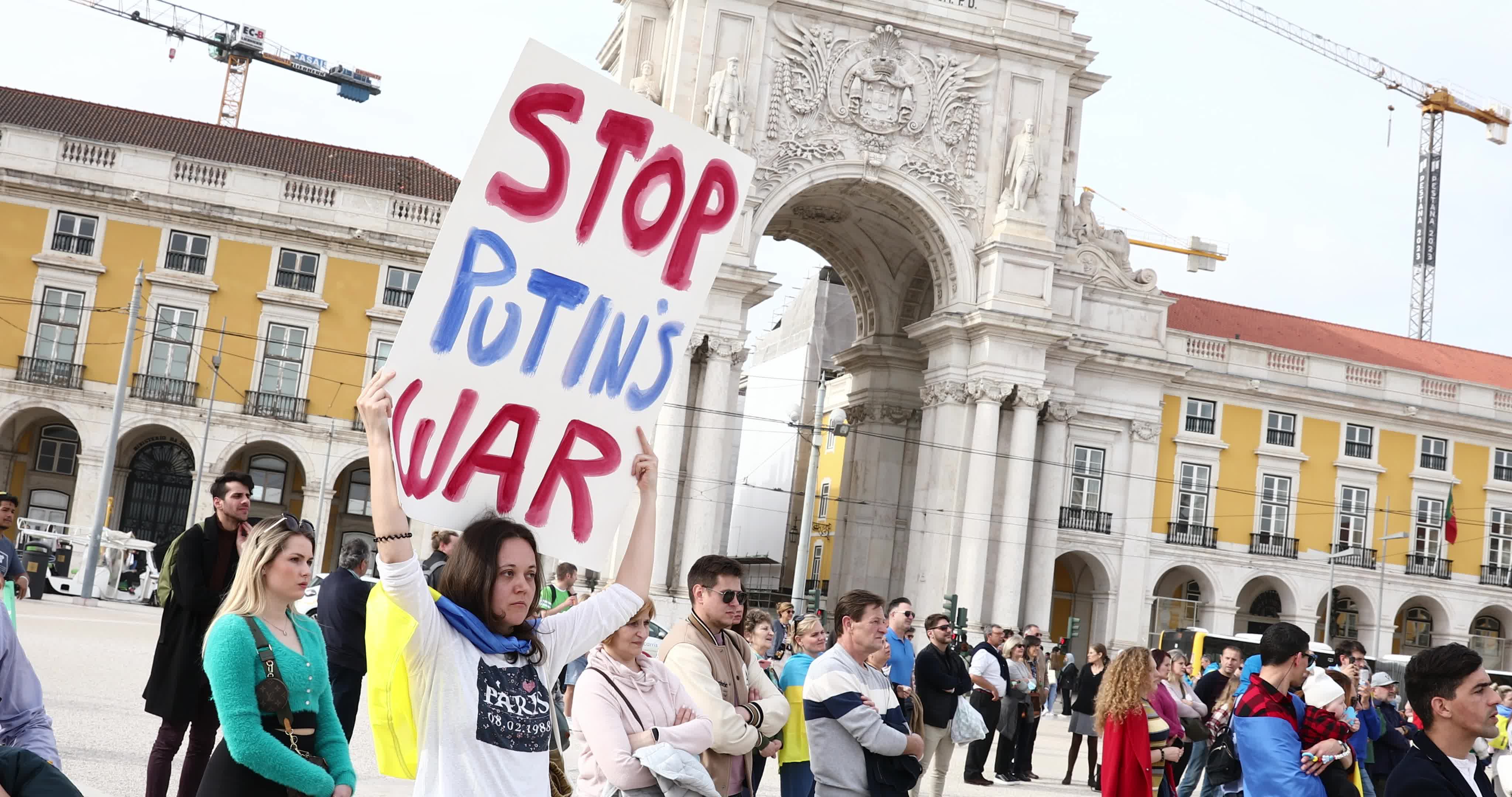 Demonstration In Lisbon In Support Of Ukraine Against Russian Invasion