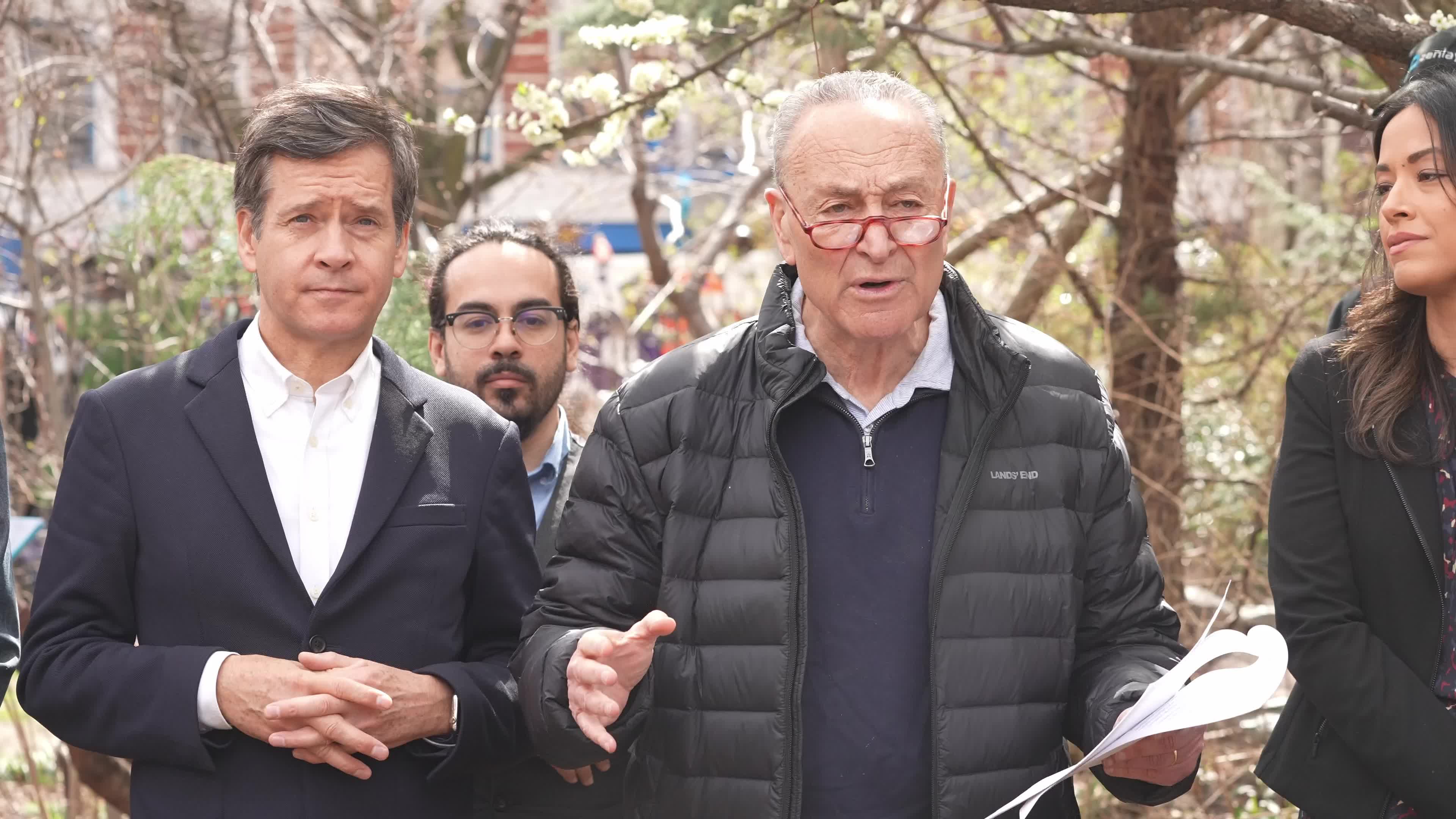 US Senator Chuck Schumer visits La Plaza Cultural