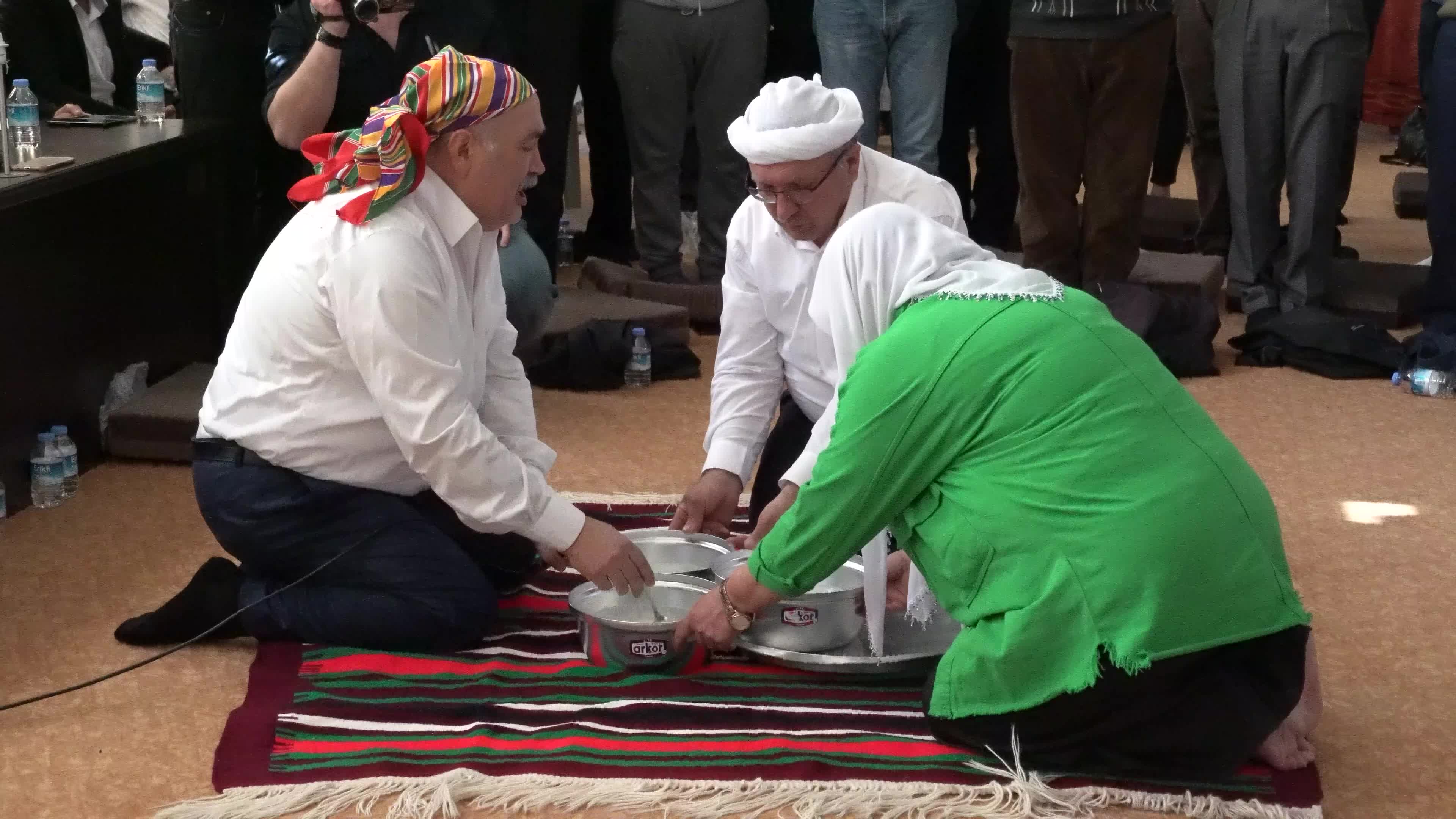 Anatolian Alevi Muslims celebrate arrival of Spring Newroz at the Djemevi, Izmir, Turkey 