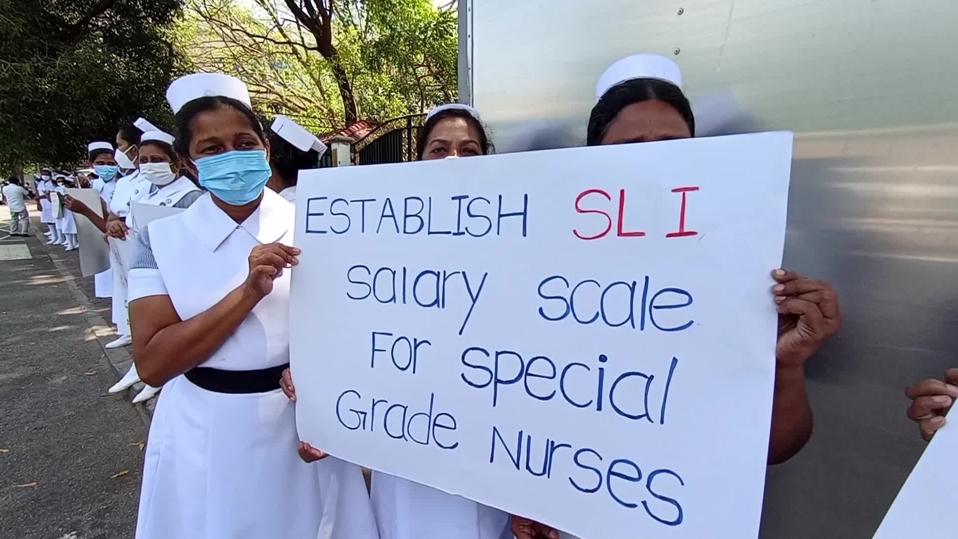 Public Services United Nurses Union During a protest in Colombo